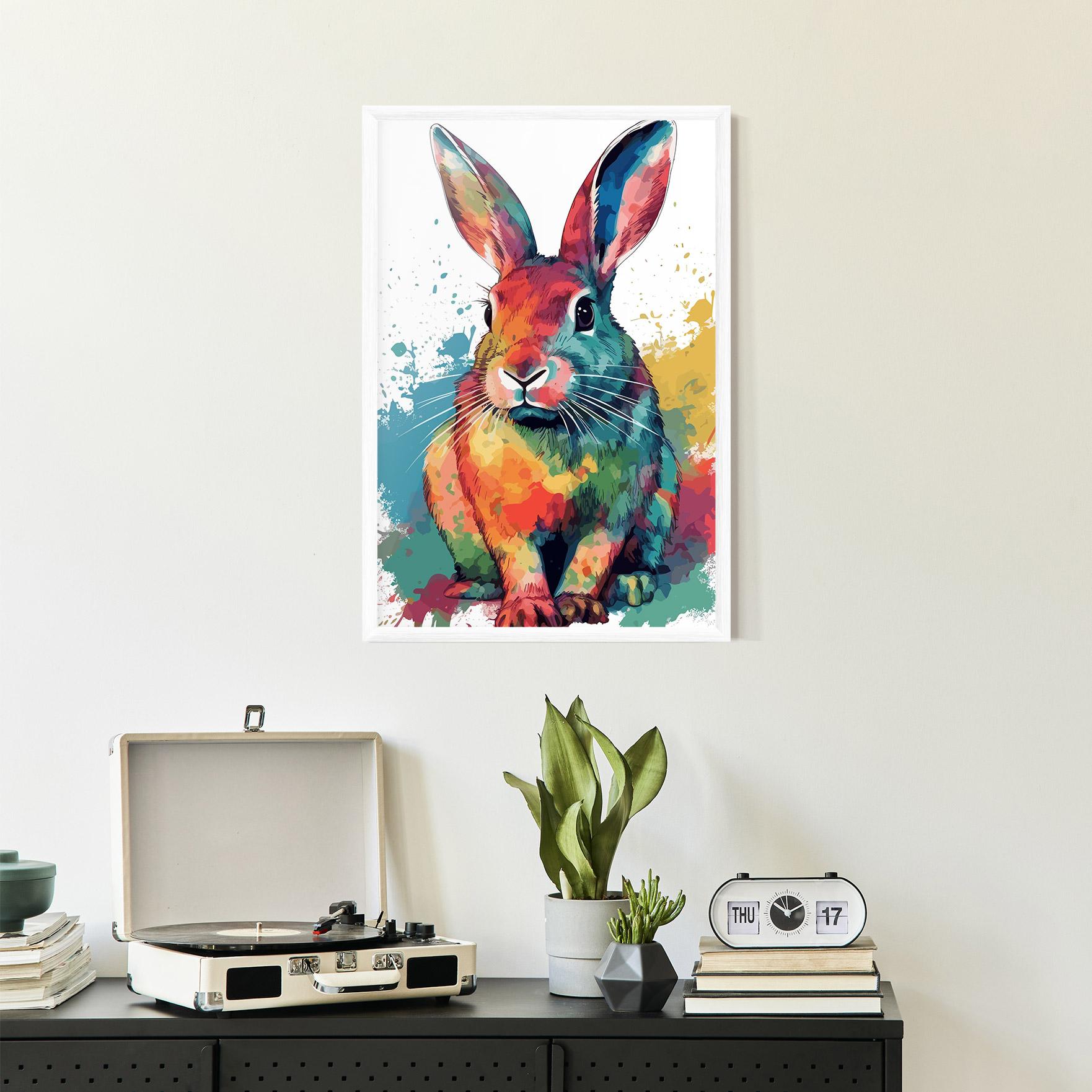 Gerahmte Poster Brush Rabbit mockup 2