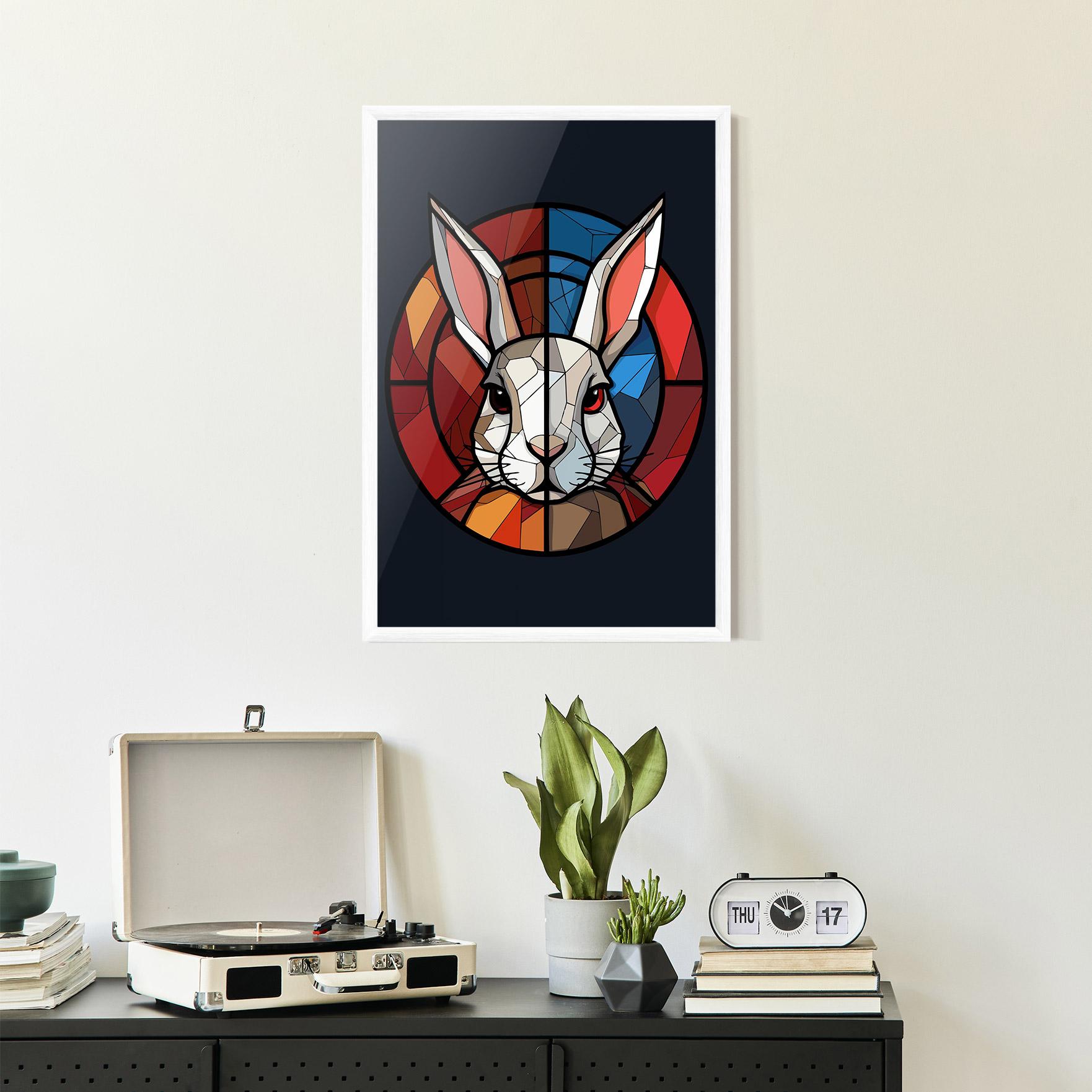 Gerahmte Poster Bunny mockup 2