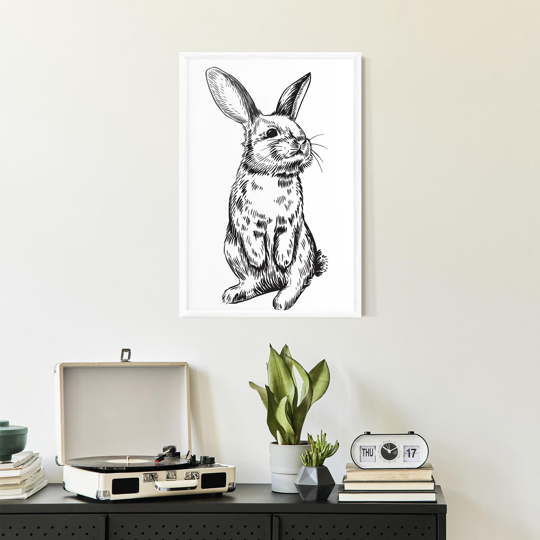 Gerahmte Poster Cute Bunny mockup 2