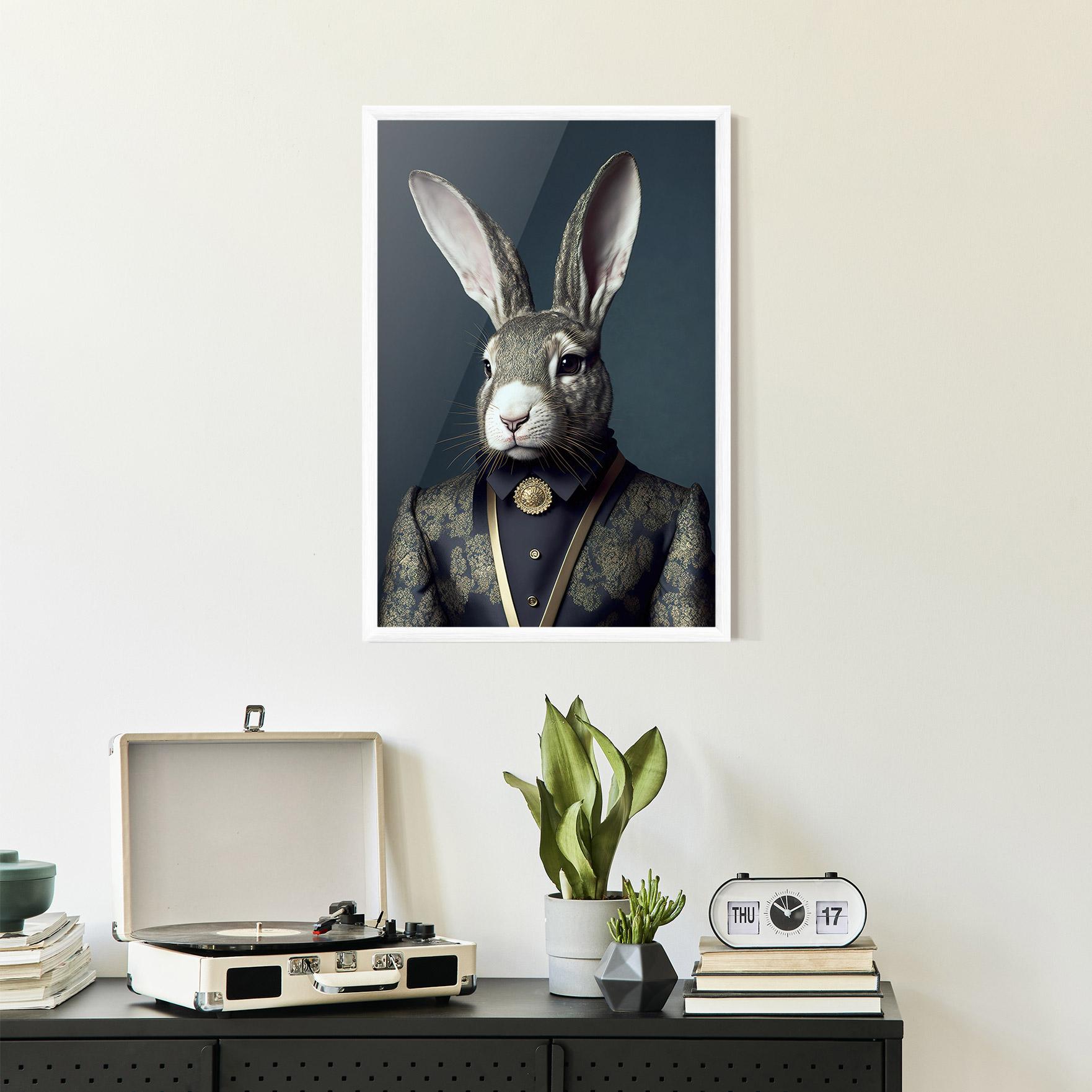 Gerahmte Poster Elegant Rabbit mockup 2