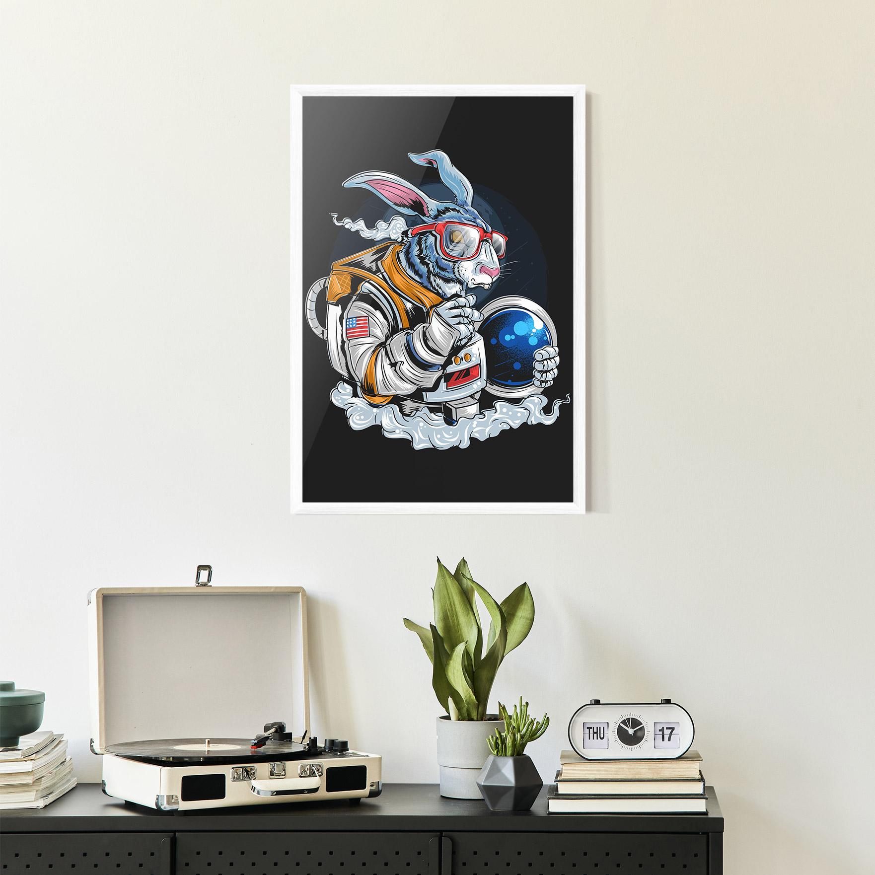 Gerahmte Poster Moon Bunny mockup 2