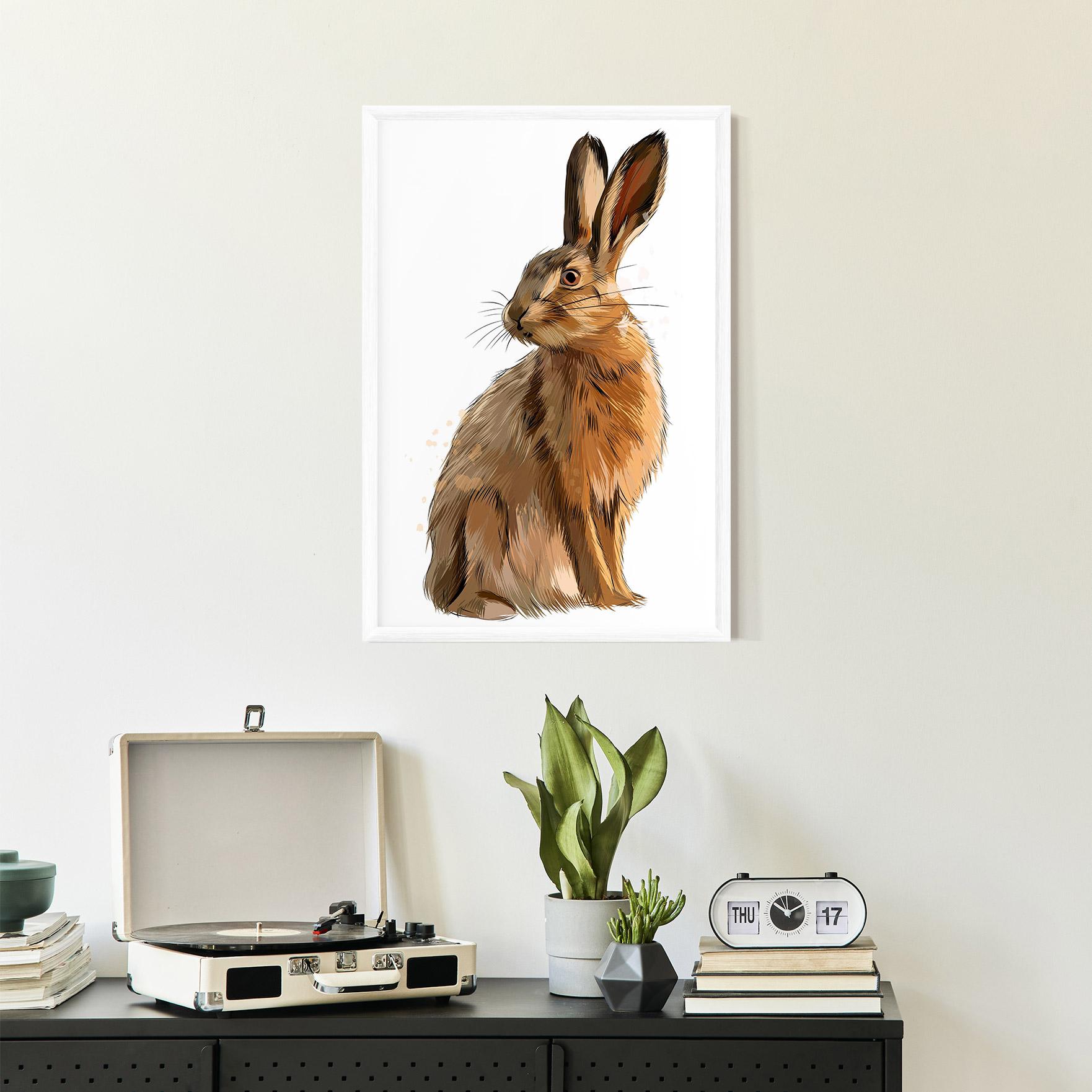 Gerahmte Poster Painted Bunny mockup 2