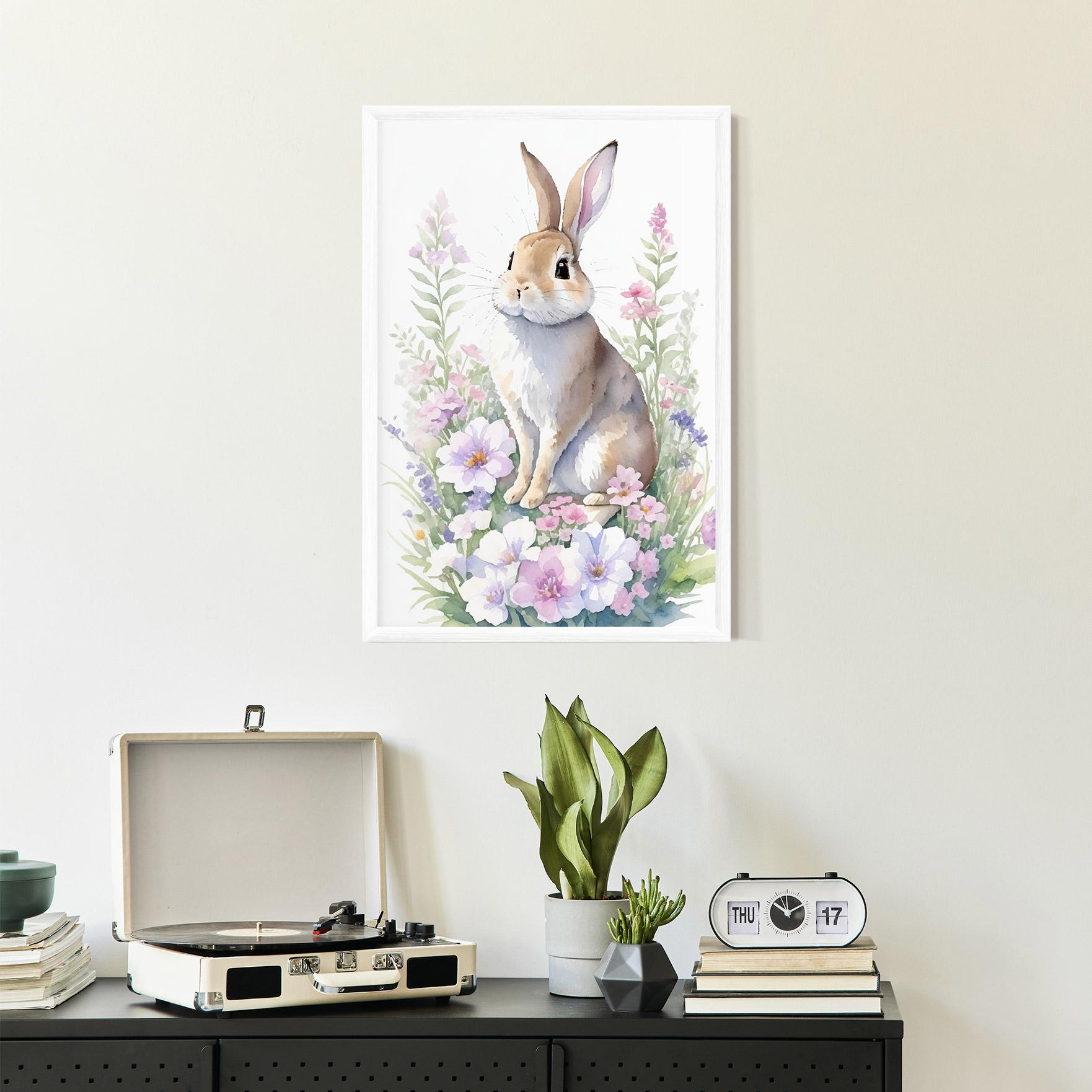 Gerahmte Poster Pretty Cute Bunny mockup 2