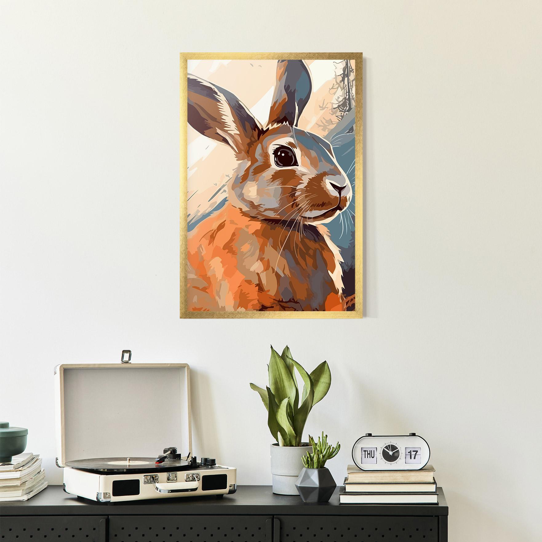 Gerahmte Poster Anime Rabbit mockup 2