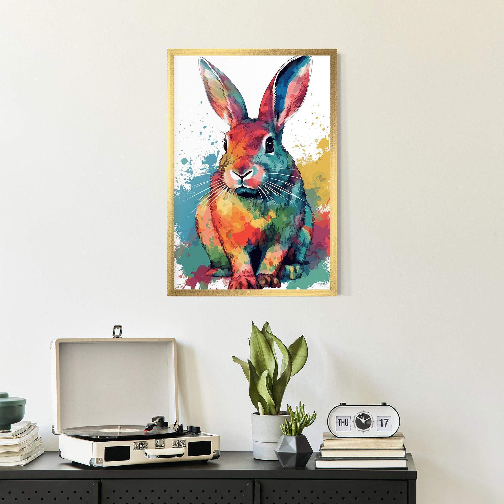 Gerahmte Poster Brush Rabbit mockup 2
