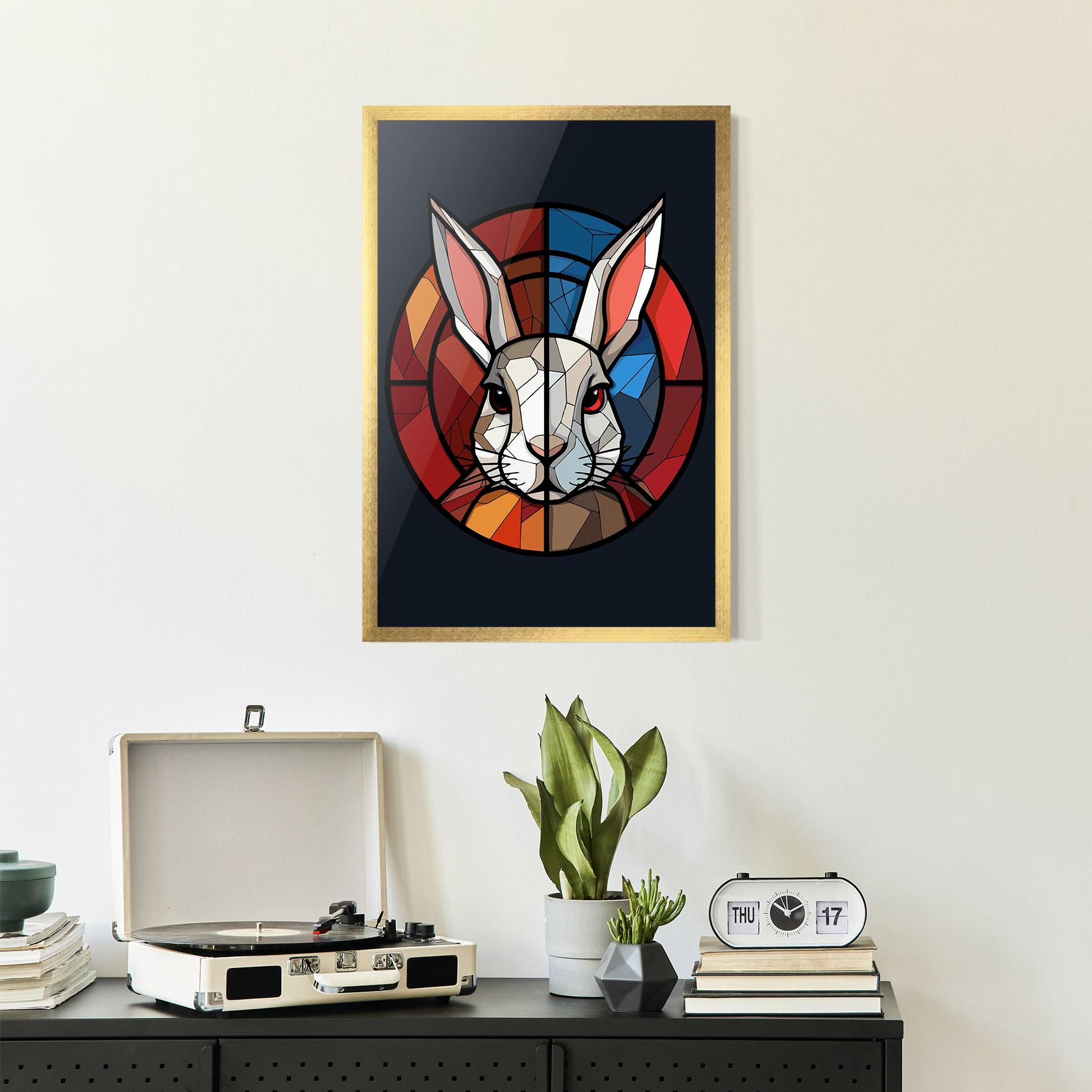 Gerahmte Poster Bunny mockup 2