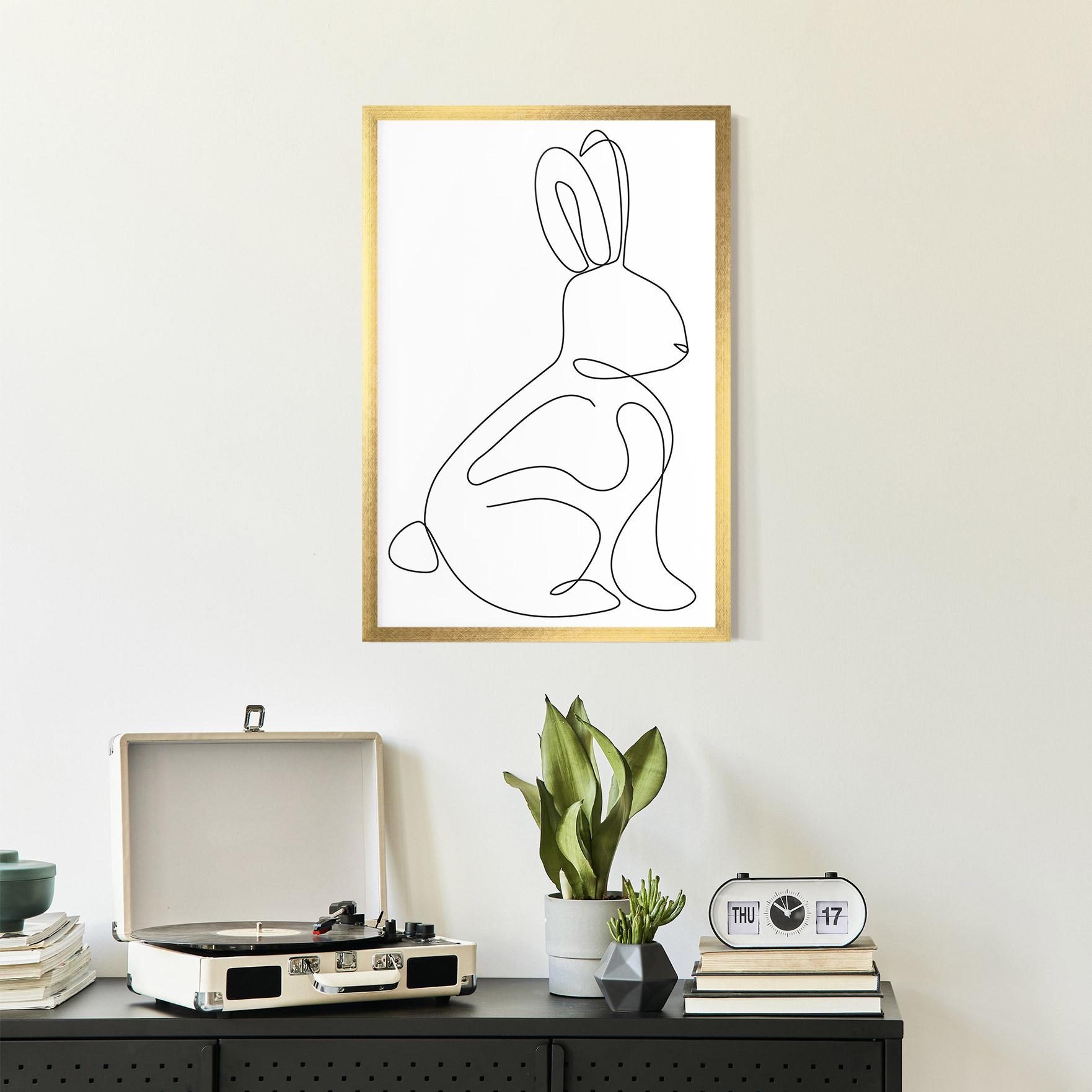 Gerahmte Poster Cute Rabbit mockup 2