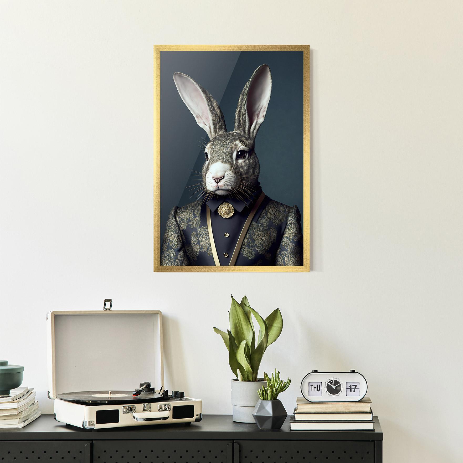Gerahmte Poster Elegant Rabbit mockup 2