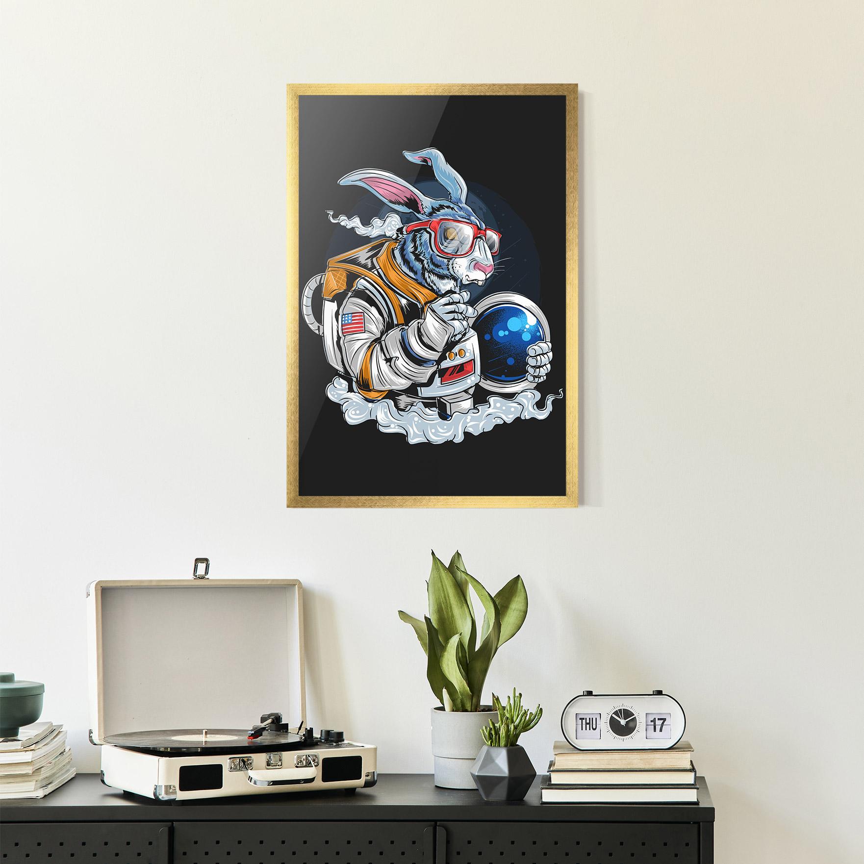 Gerahmte Poster Moon Bunny mockup 2