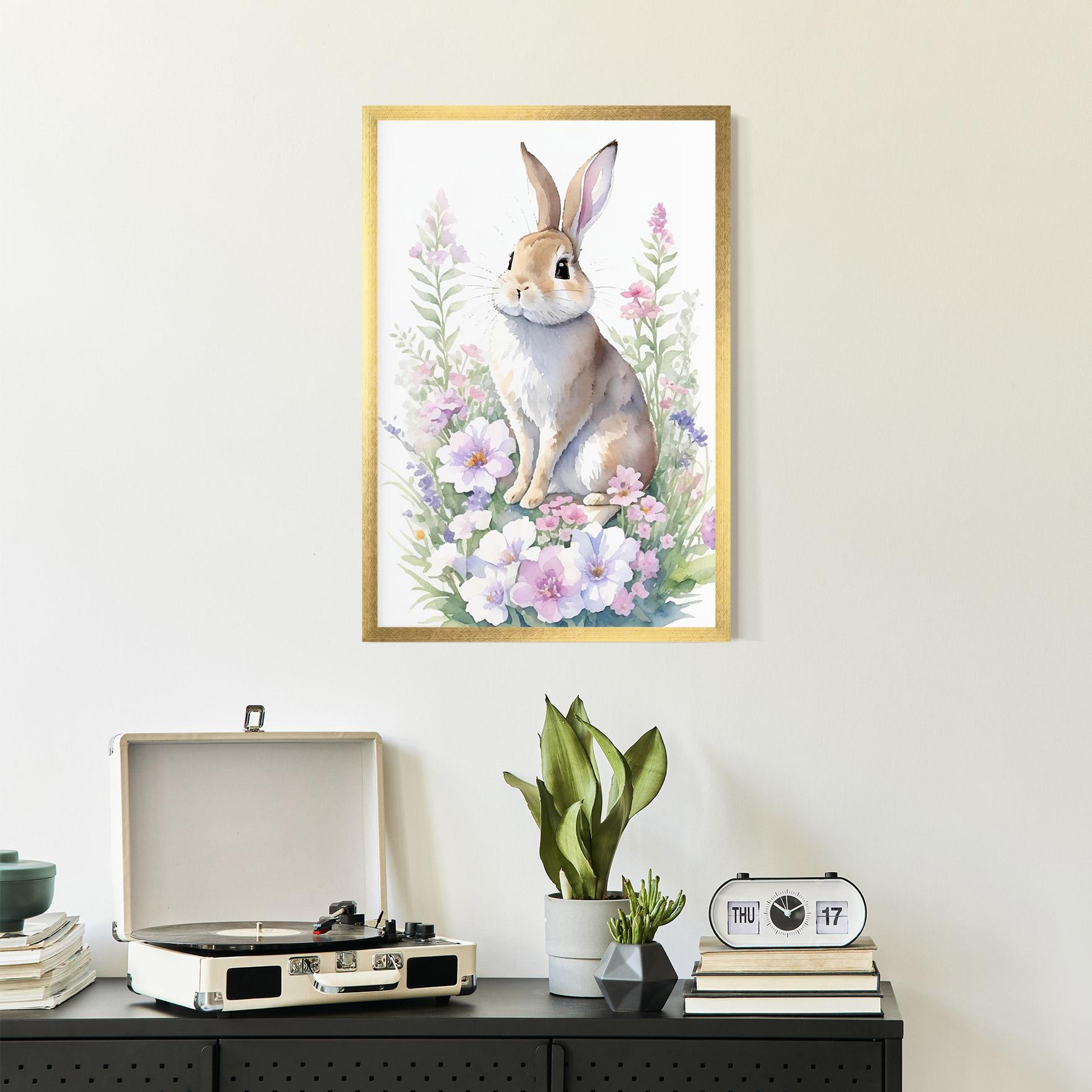 Gerahmte Poster Pretty Cute Bunny mockup 2