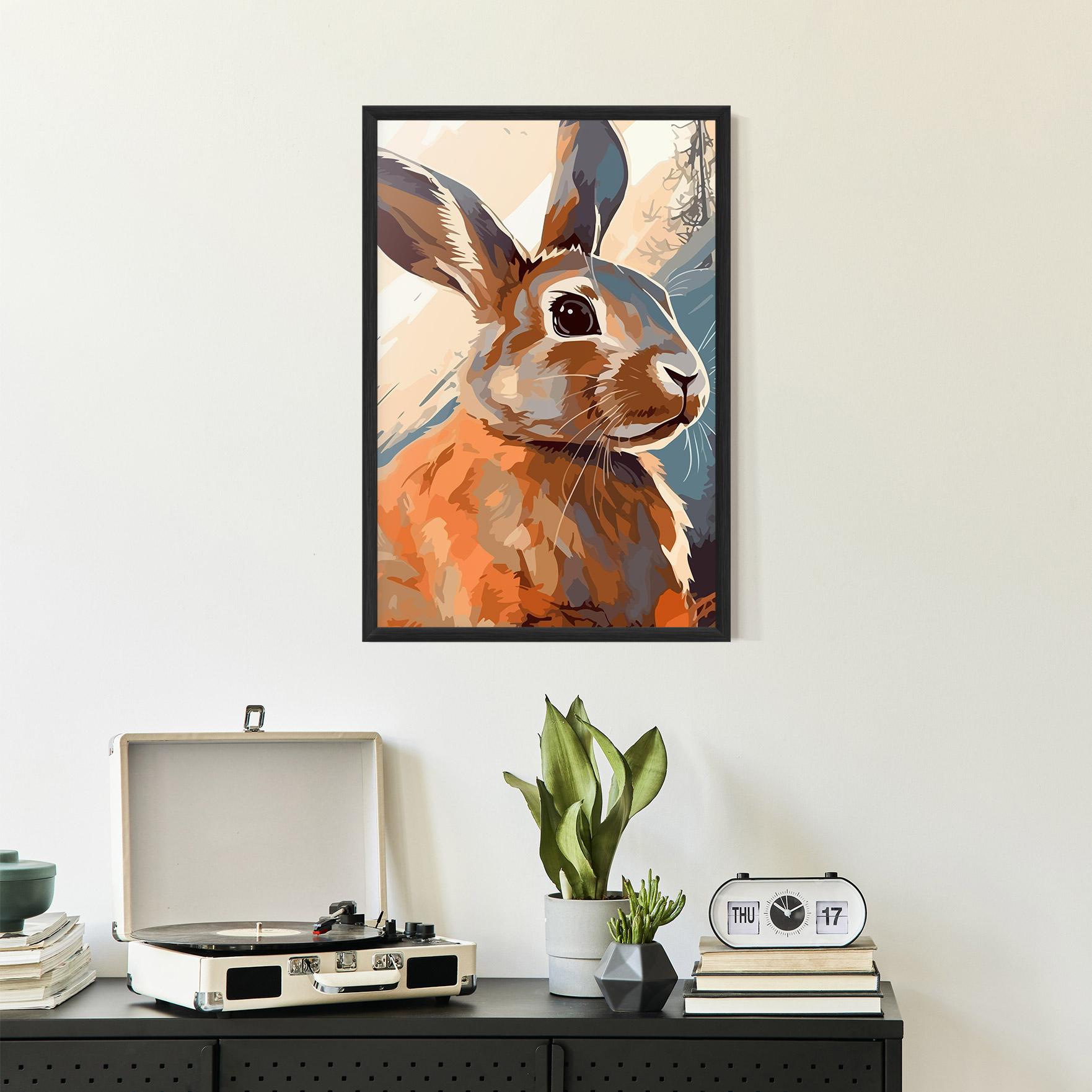 Gerahmte Poster Anime Rabbit mockup 2