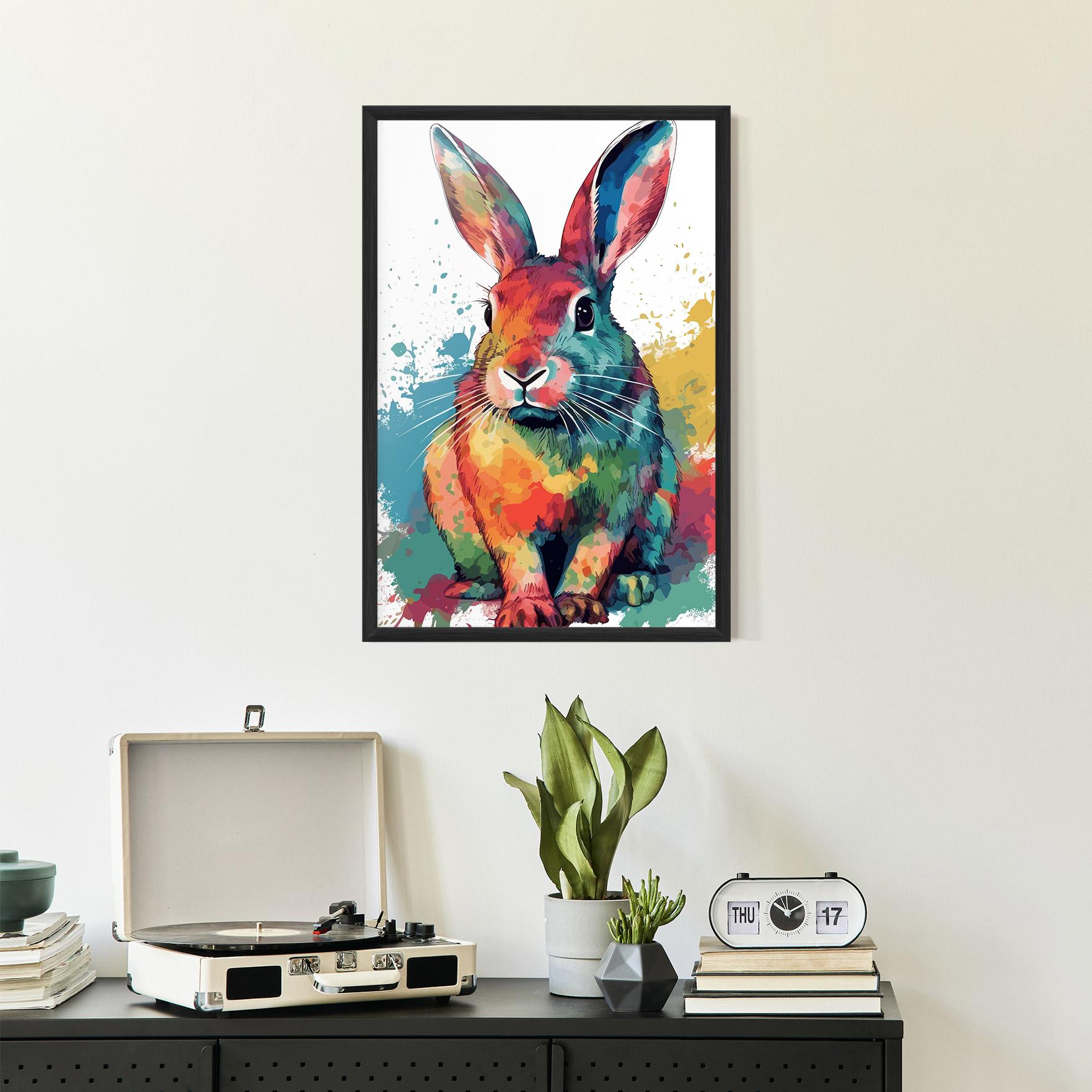 Gerahmte Poster Brush Rabbit mockup 2