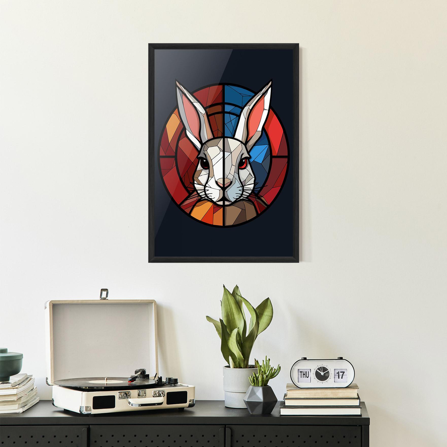 Gerahmte Poster Bunny mockup 2