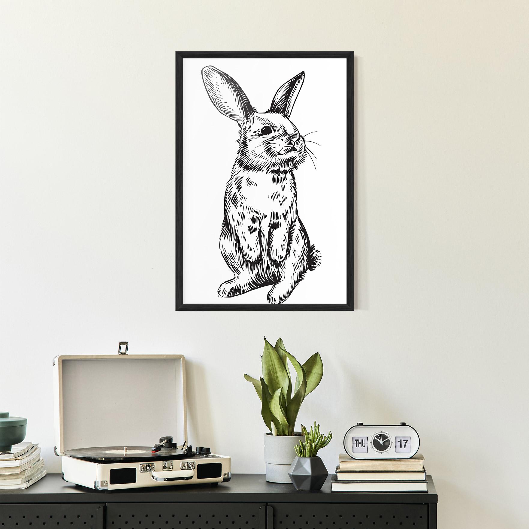 Gerahmte Poster Cute Bunny mockup 2