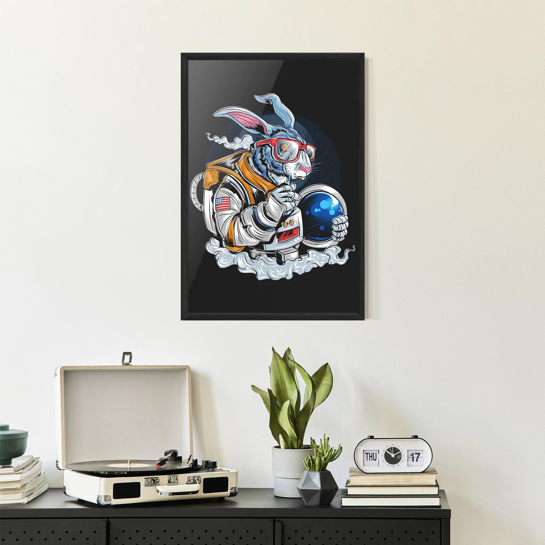 Gerahmte Poster Moon Bunny mockup 2