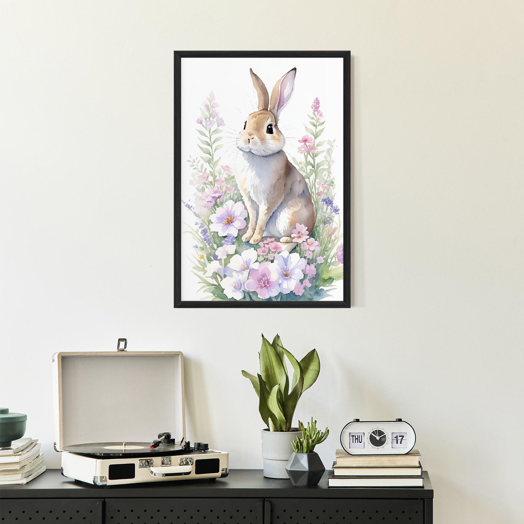 Gerahmte Poster Pretty Cute Bunny mockup 2