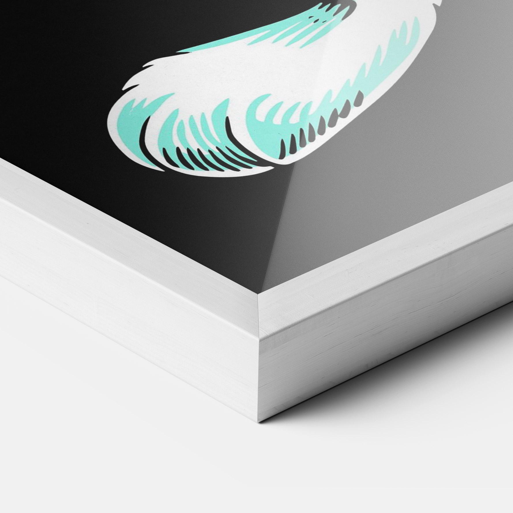 Gerahmte Poster Angel Cool Bunny mockup 3