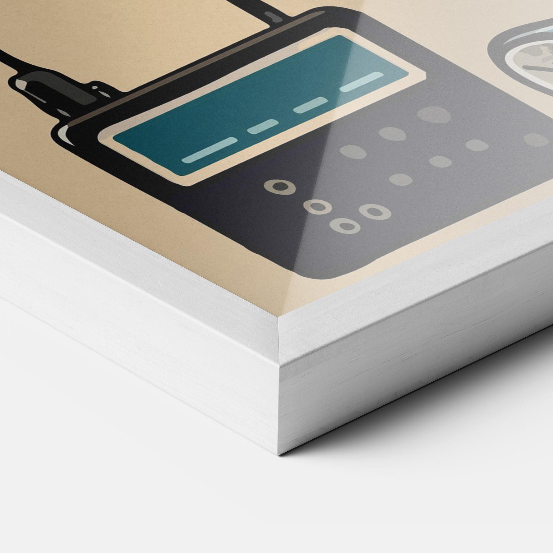 Gerahmte Poster Blue Baby Bunny mockup 3