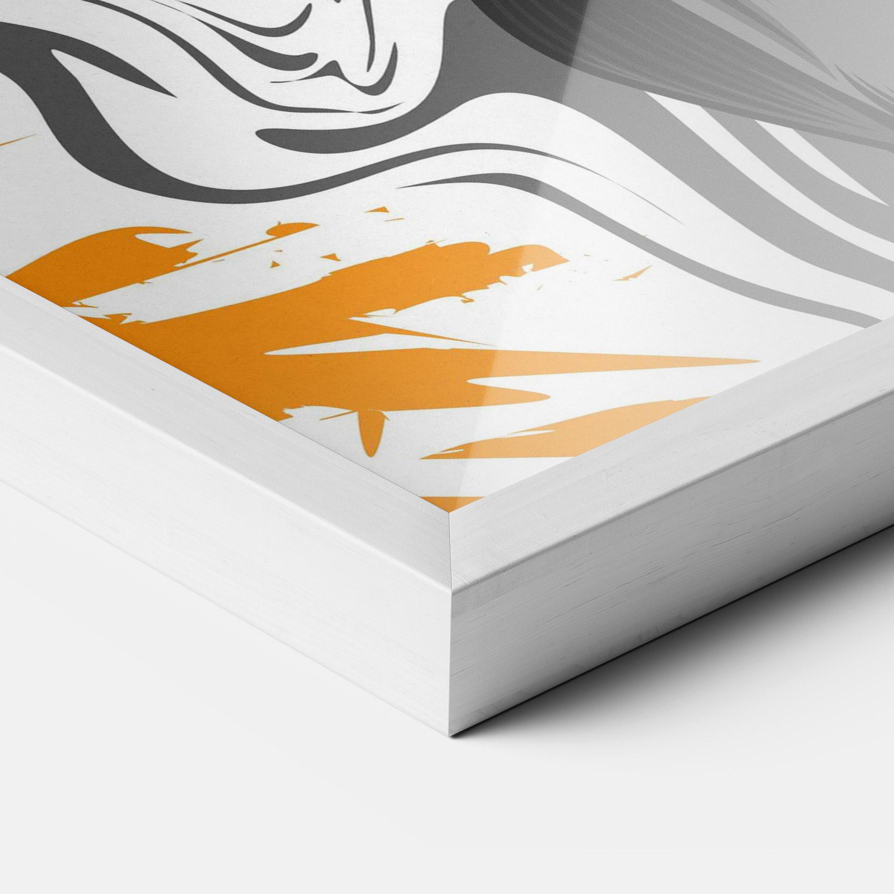 Gerahmte Poster Cyborg Yellow Bunny mockup 3