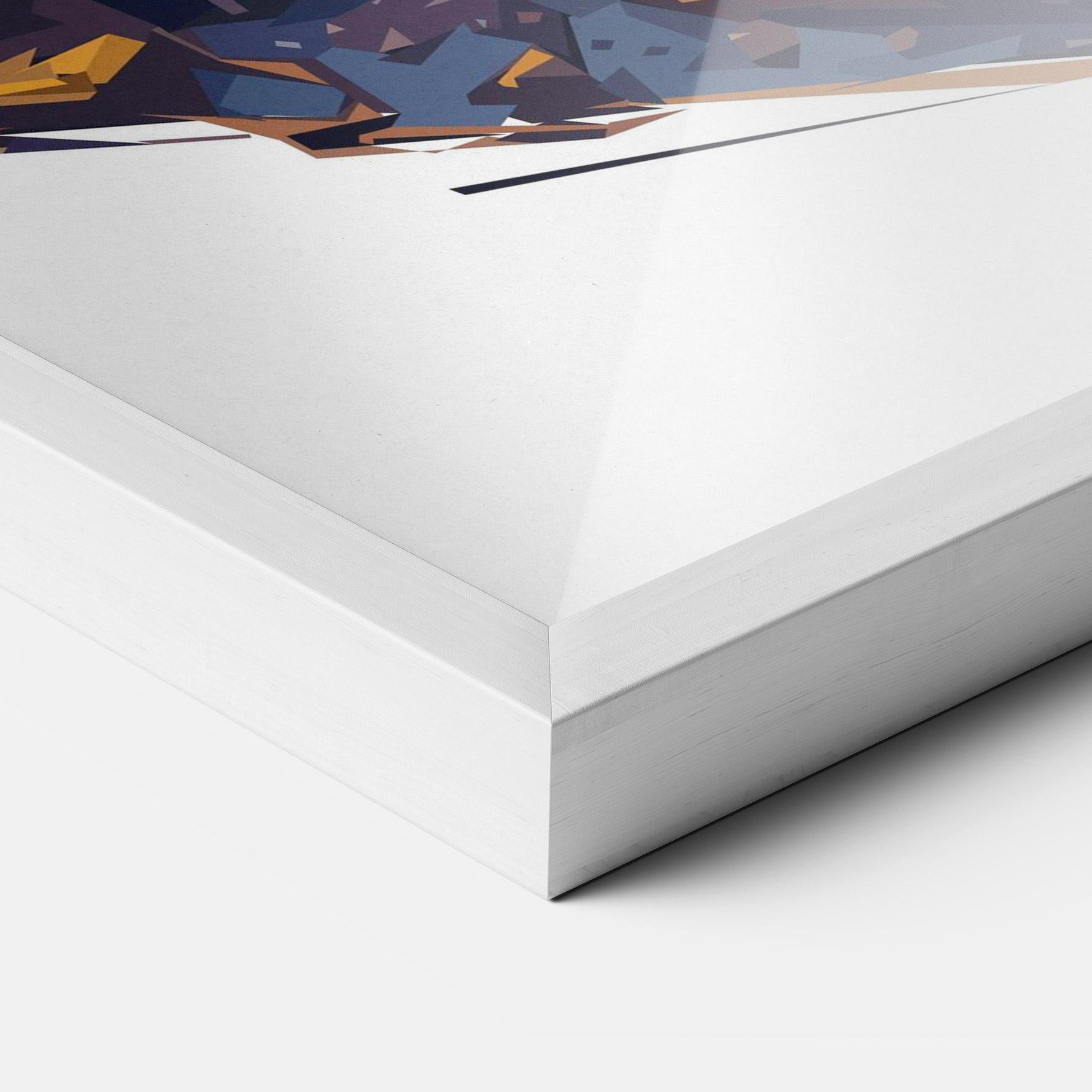 Gerahmte Poster Orange Rabbit Headset mockup 3