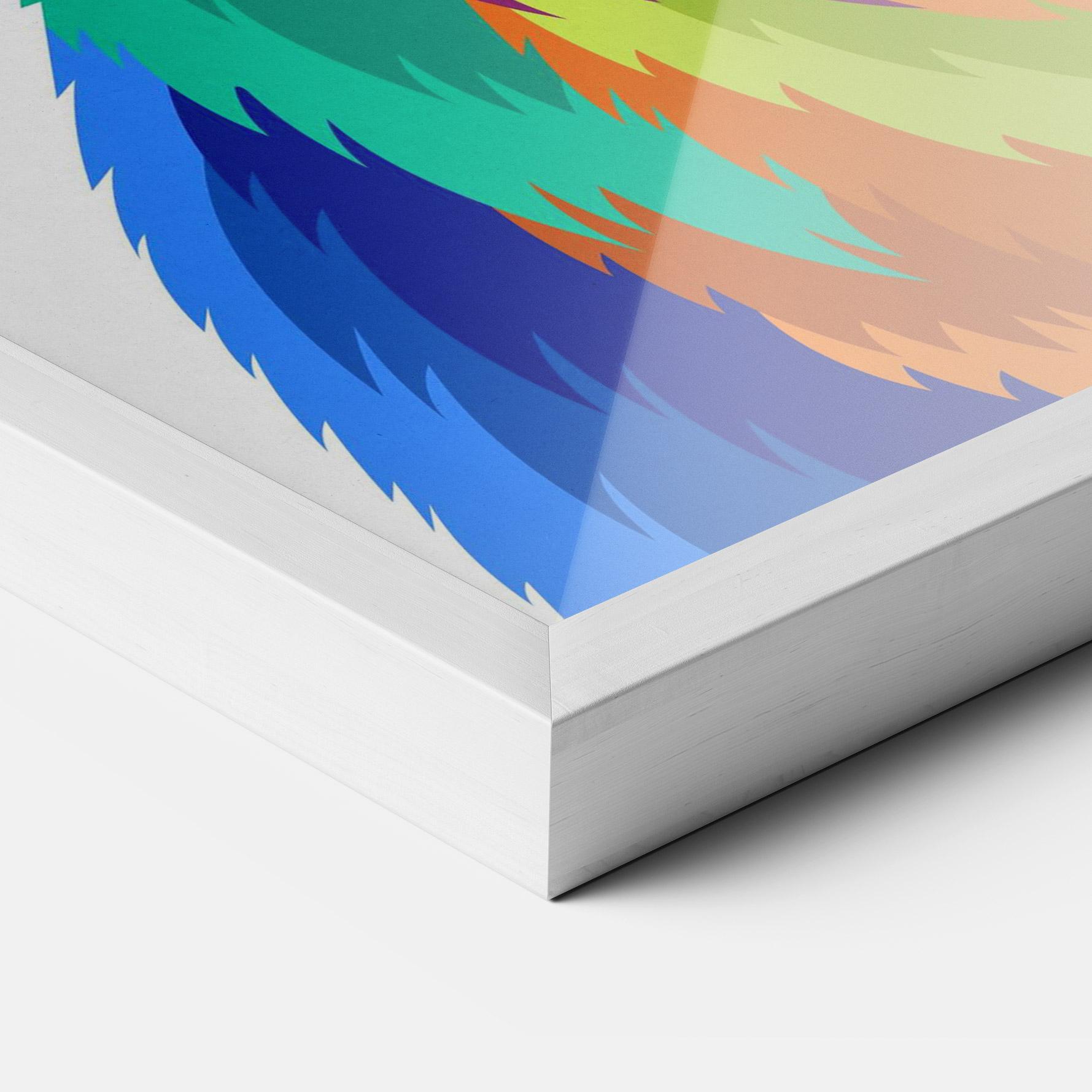 Gerahmte Poster Rabbit Art Style mockup 3