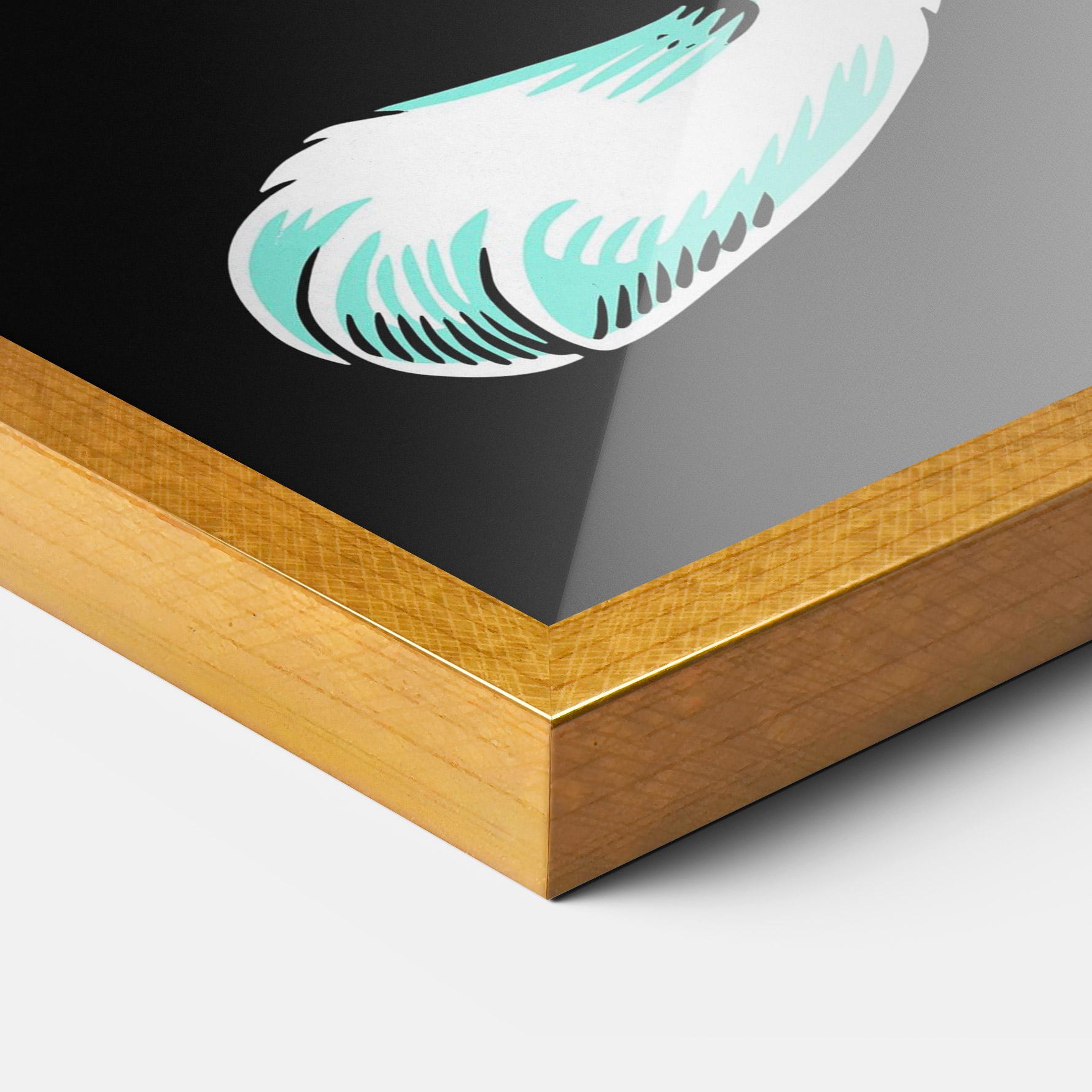 Gerahmte Poster Angel Cool Bunny mockup 3