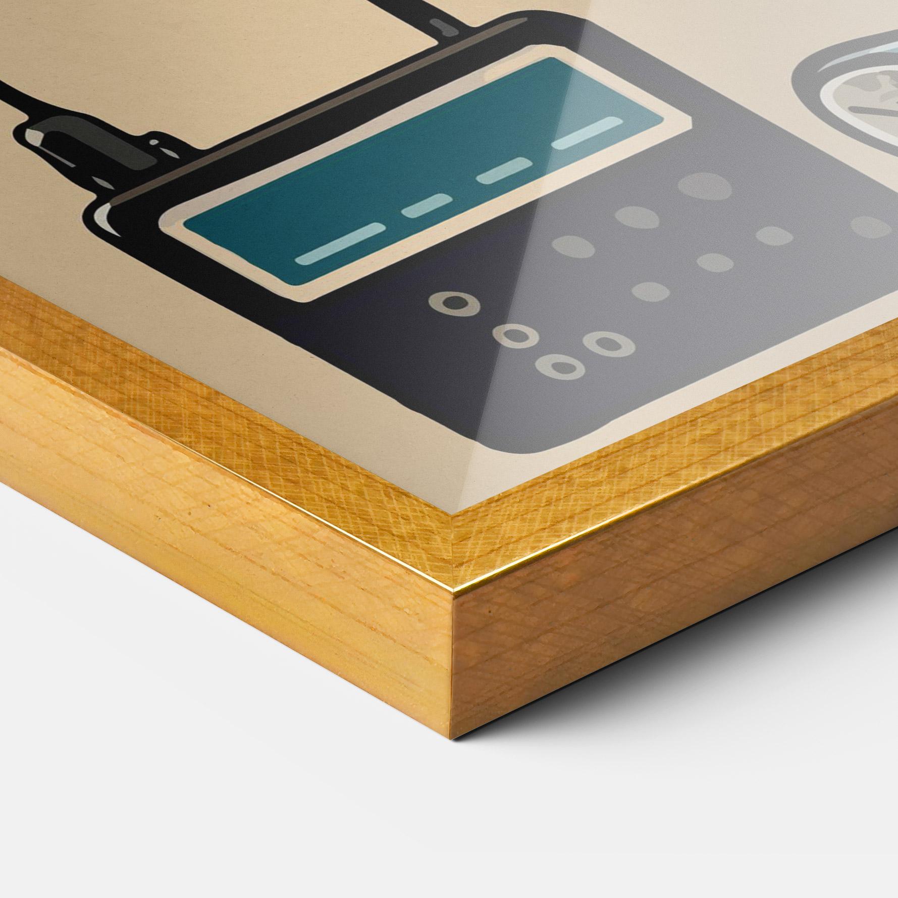 Gerahmte Poster Blue Baby Bunny mockup 3