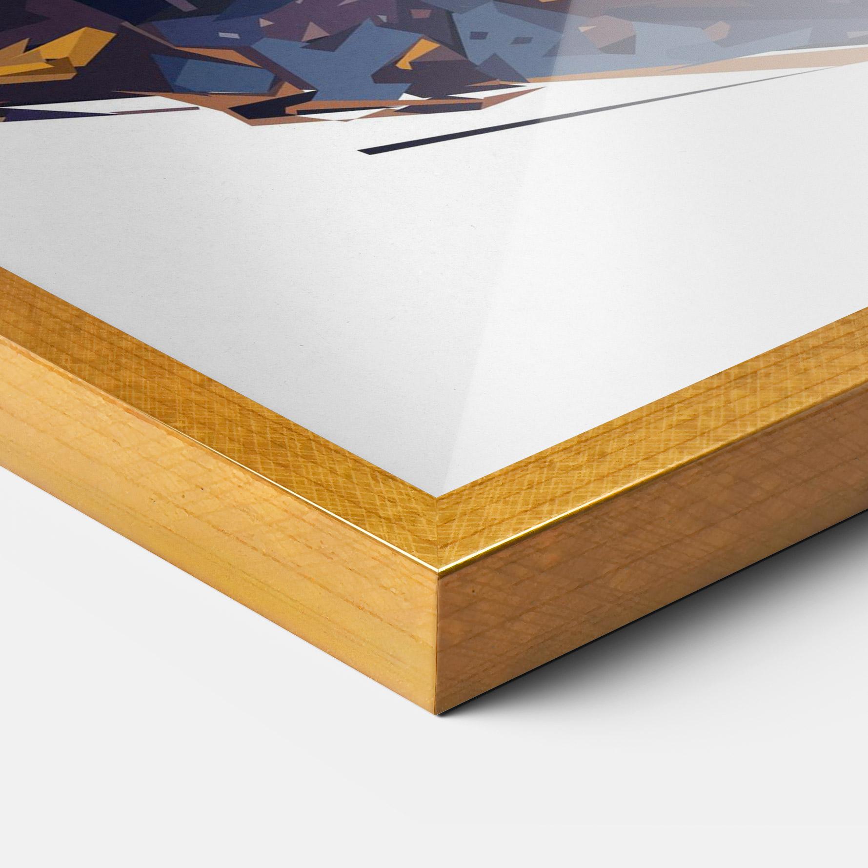 Gerahmte Poster Orange Rabbit Headset mockup 3