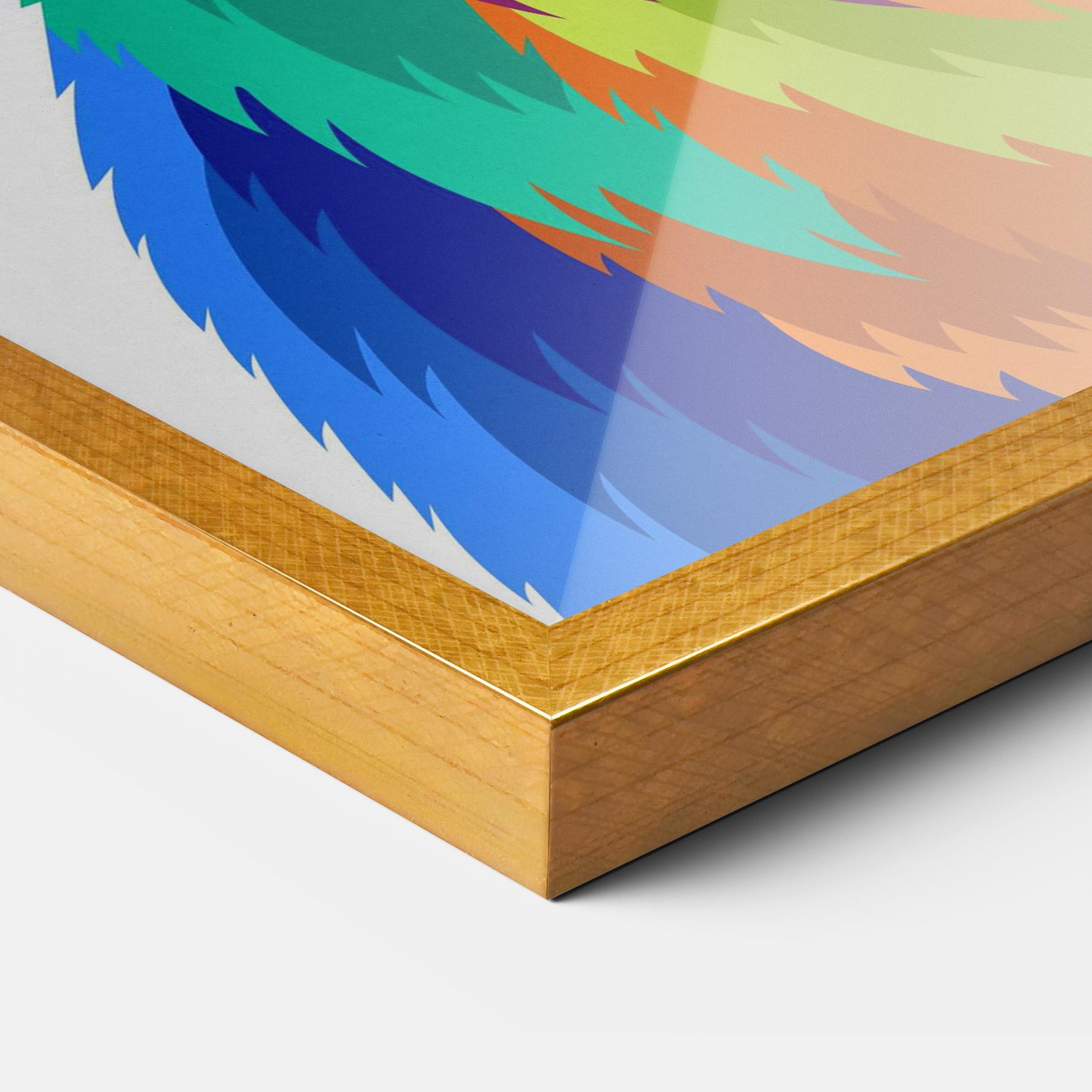 Gerahmte Poster Rabbit Art Style mockup 3