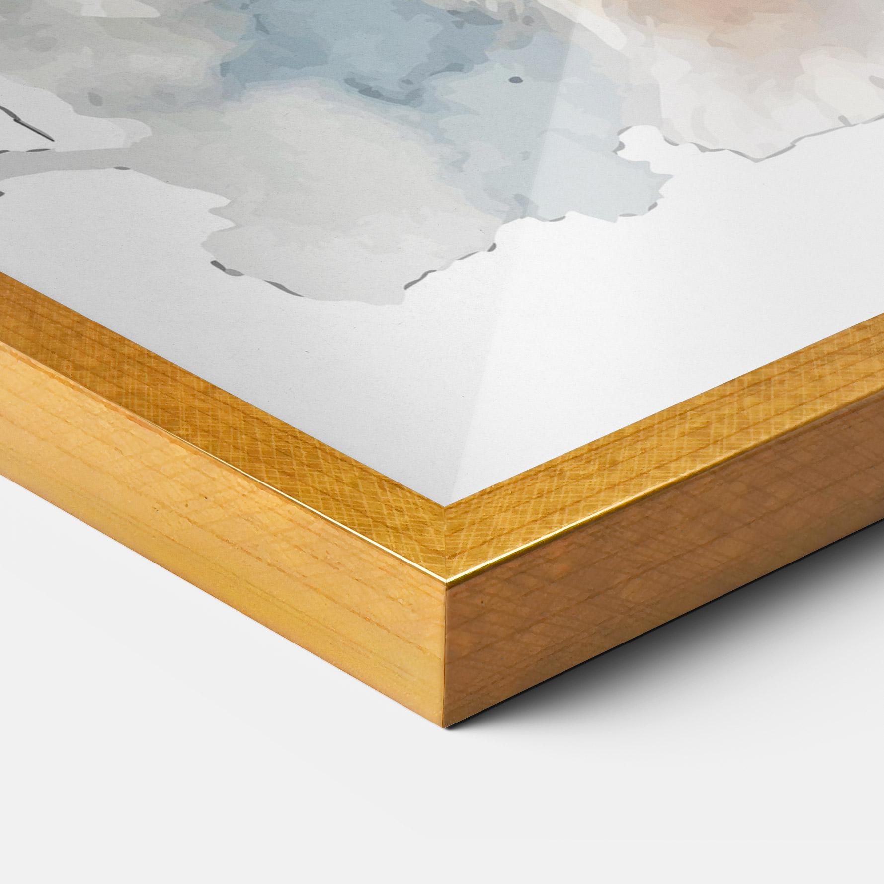 Gerahmte Poster Watercolor Cute Bunny mockup 3