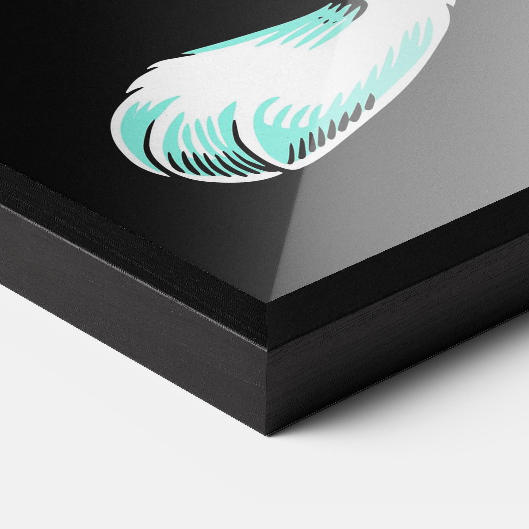 Gerahmte Poster Angel Cool Bunny mockup 3