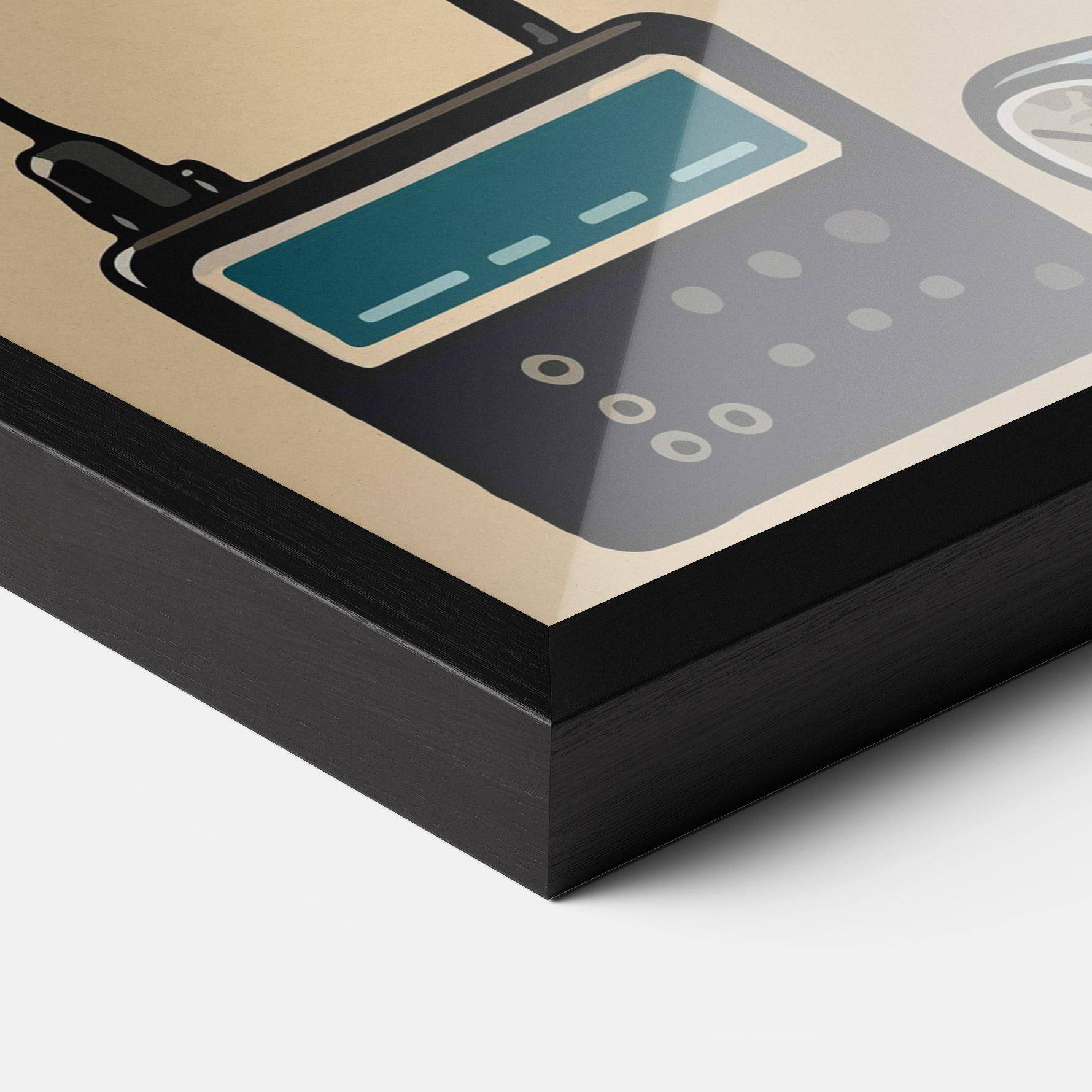 Gerahmte Poster Blue Baby Bunny mockup 3