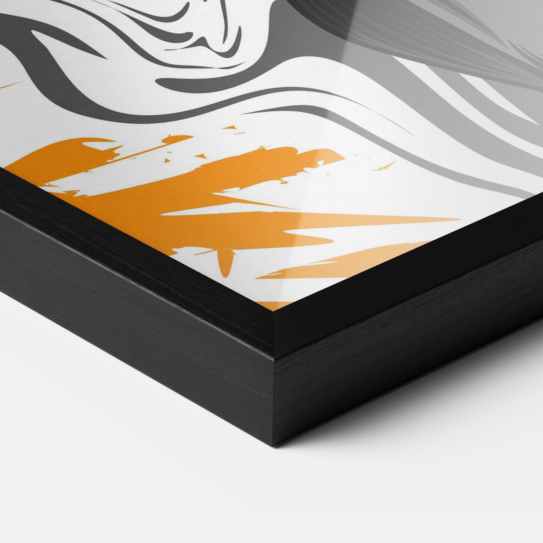 Gerahmte Poster Cyborg Yellow Bunny mockup 3