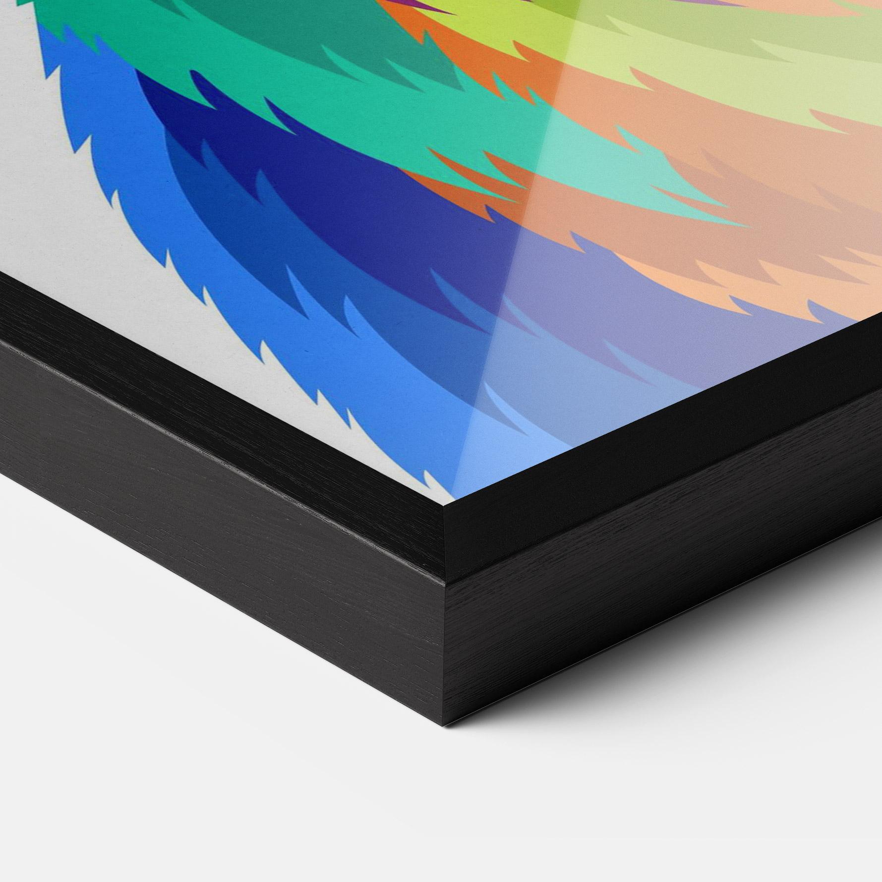 Gerahmte Poster Rabbit Art Style mockup 3