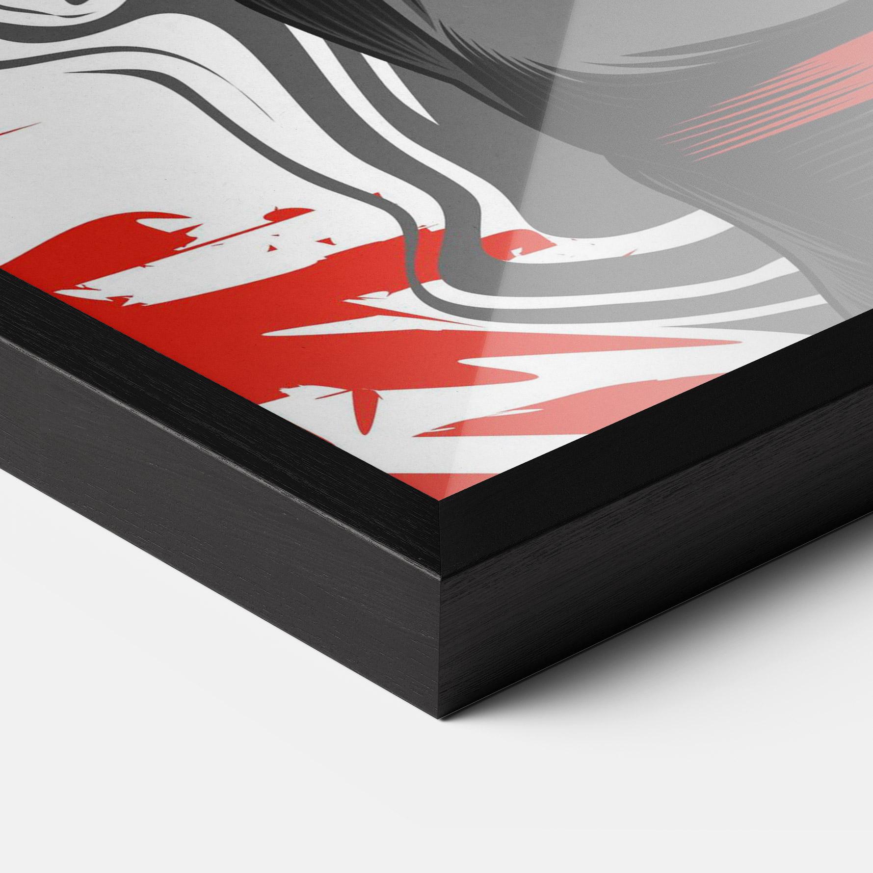 Gerahmte Poster Red Robot Bunny mockup 3