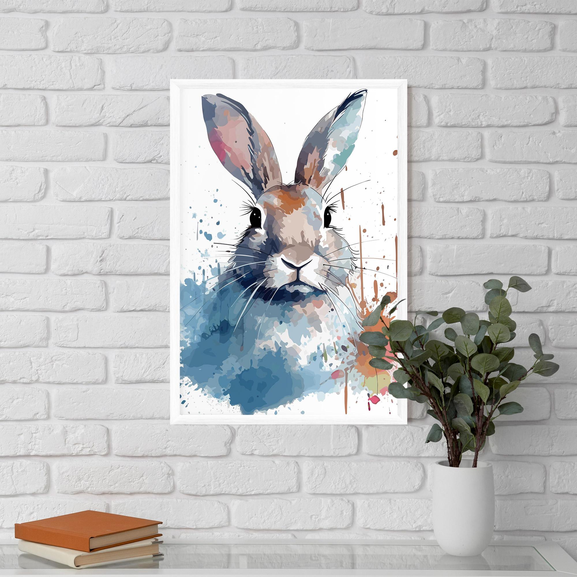 Gerahmte Poster Bunny Art Splash mockup 5