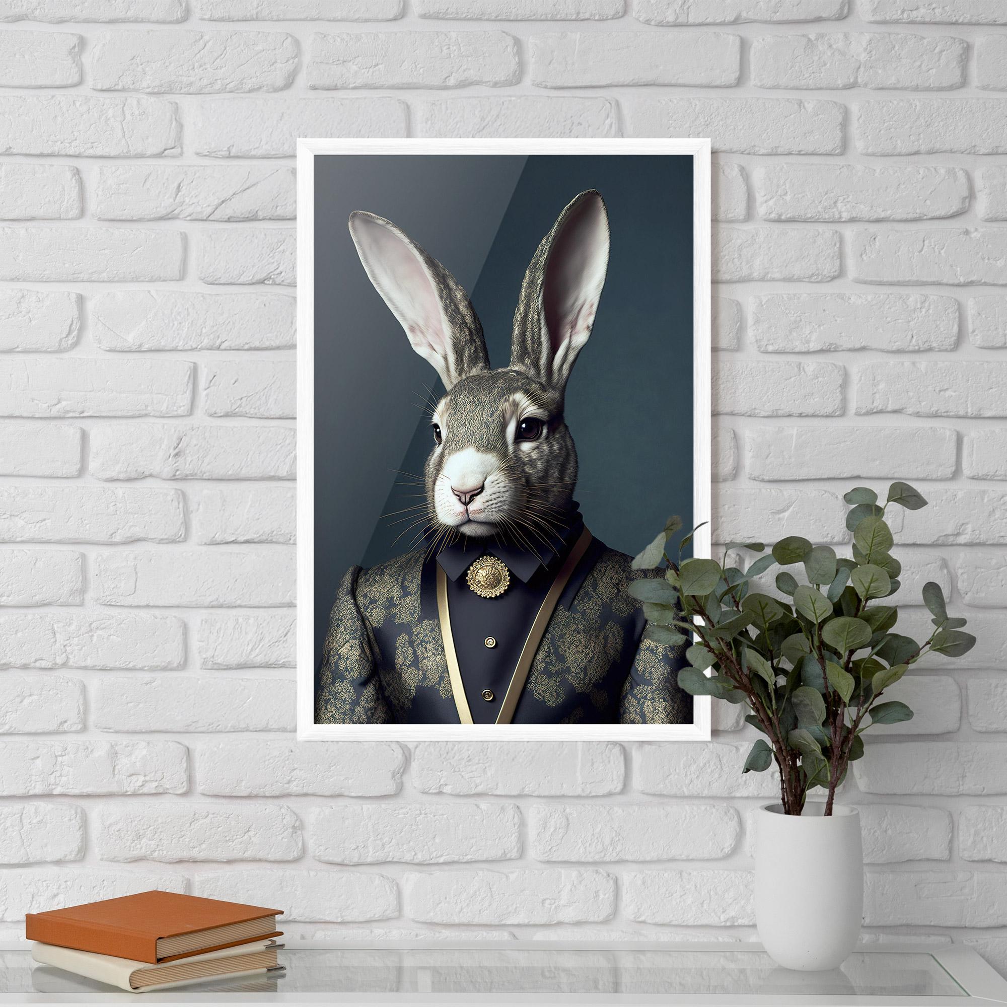 Gerahmte Poster Elegant Rabbit mockup 5