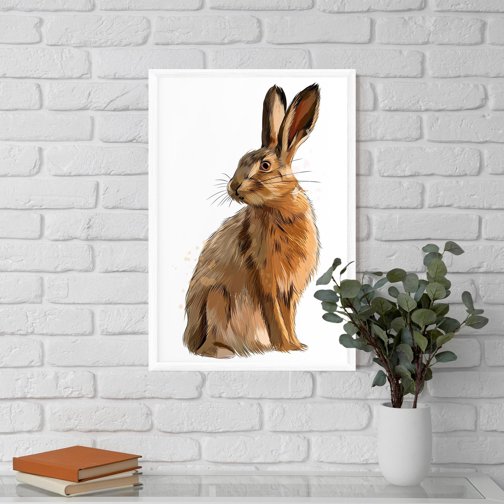 Gerahmte Poster Painted Bunny mockup 5