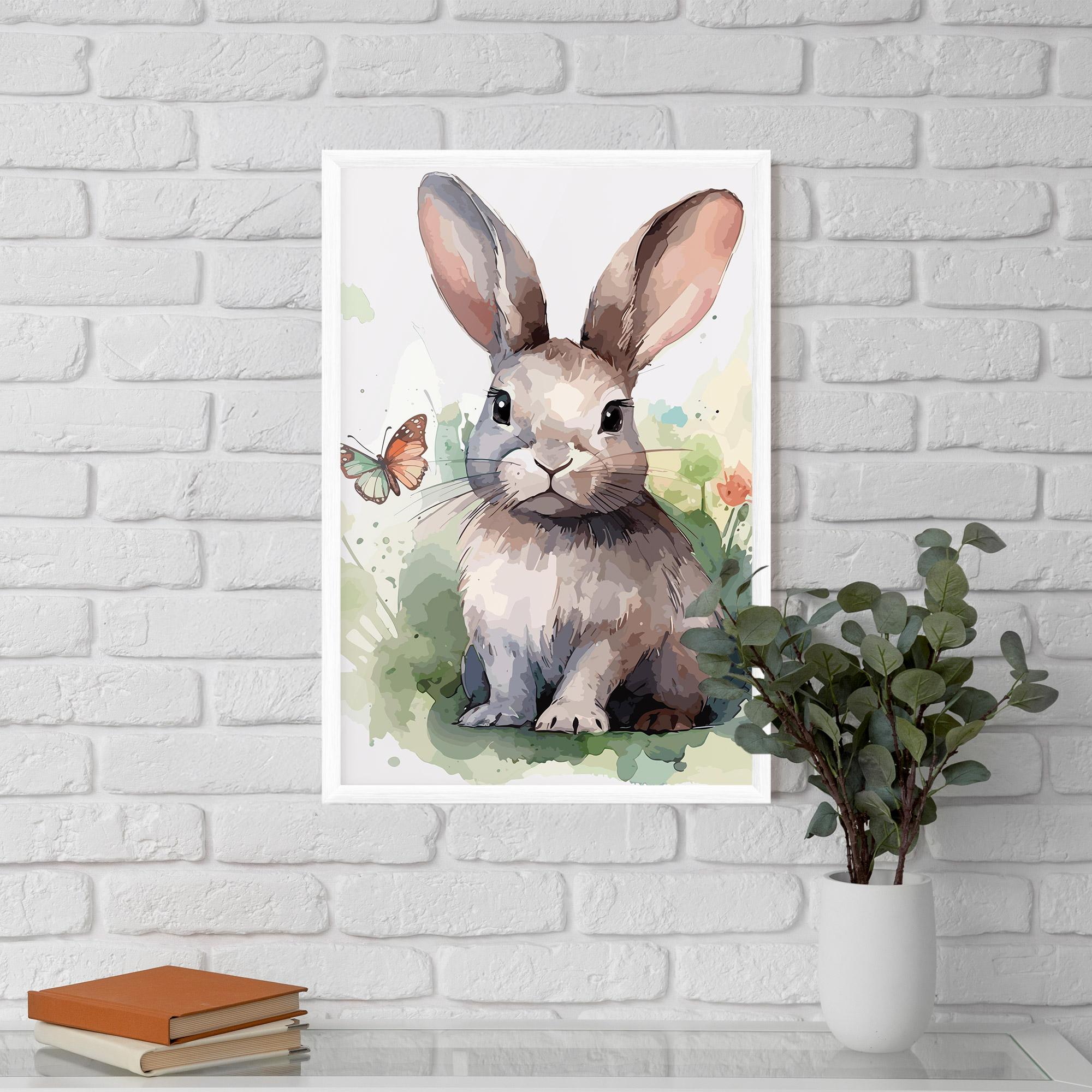 Gerahmte Poster Pretty Bunny Art mockup 5