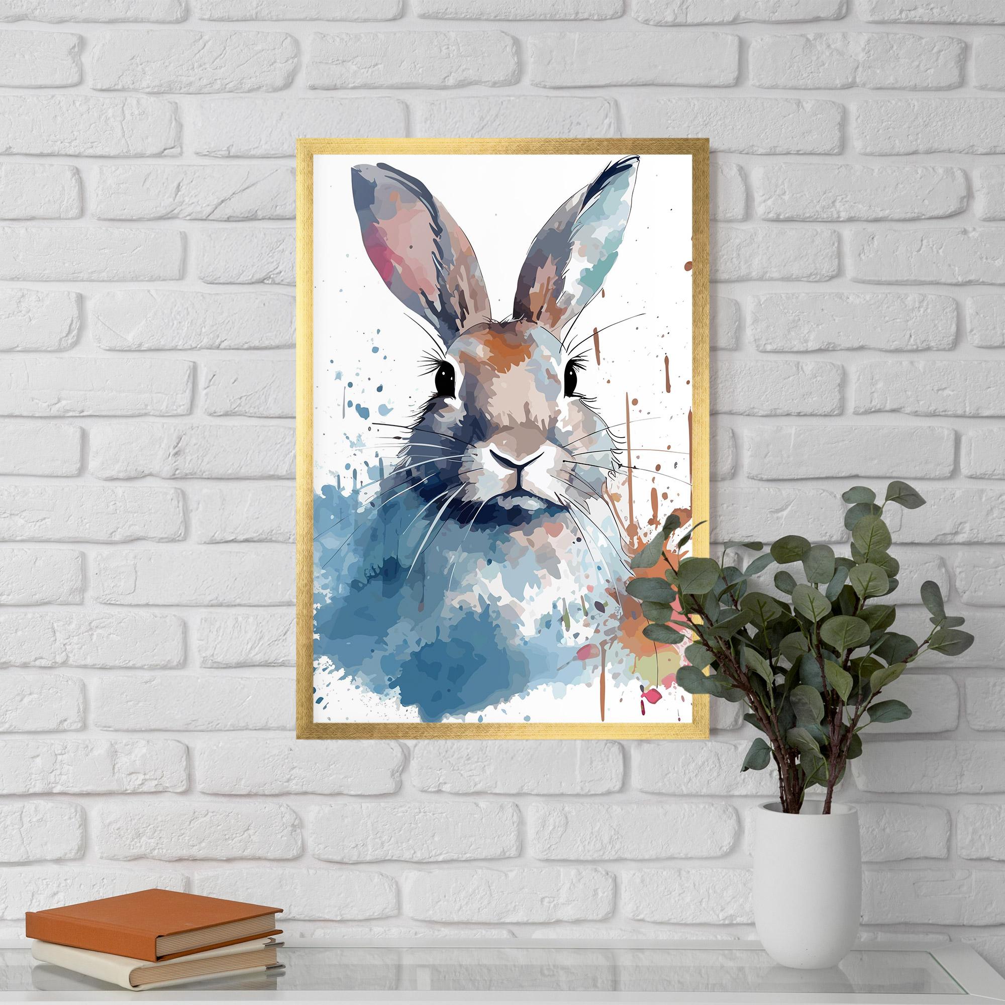 Gerahmte Poster Bunny Art Splash mockup 5