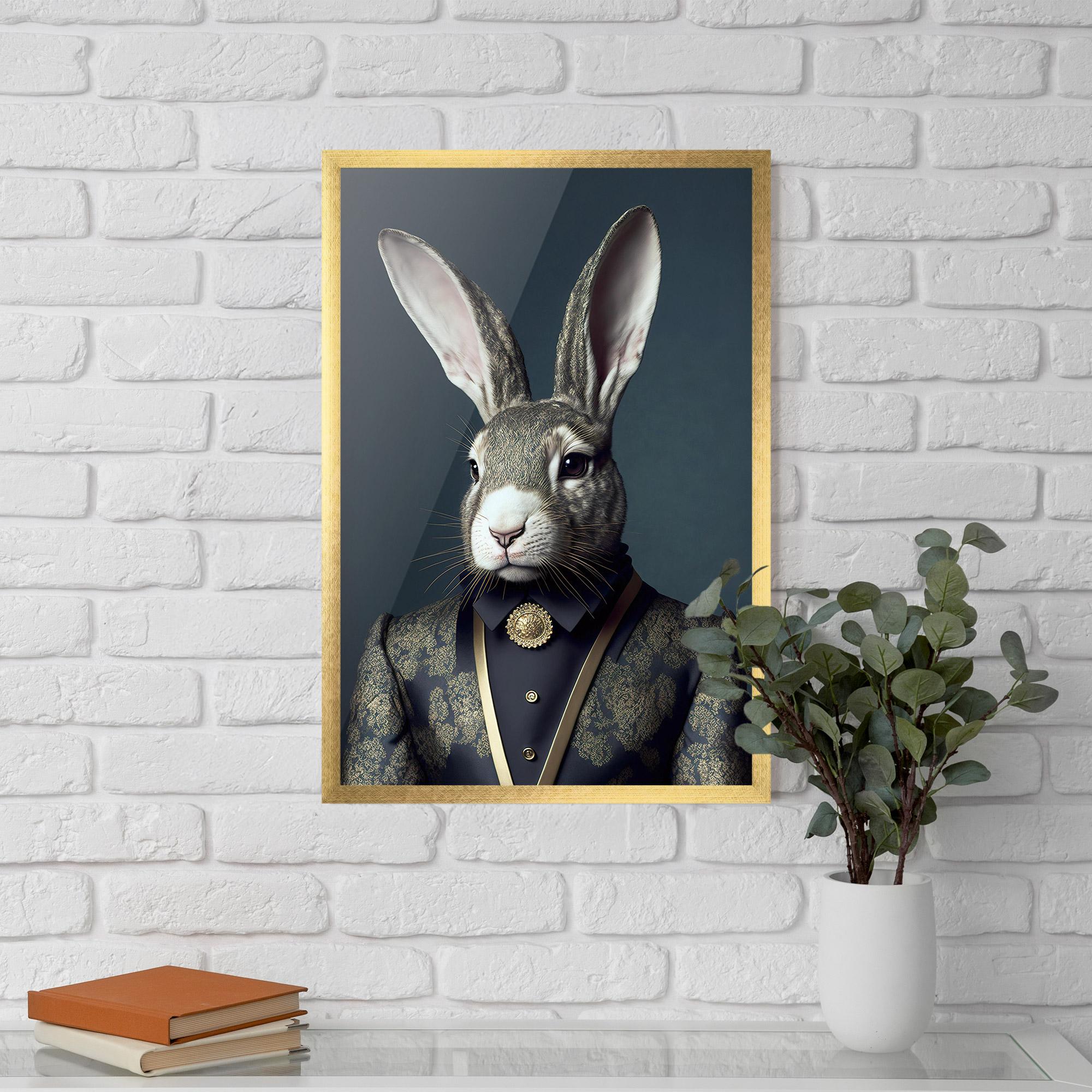 Gerahmte Poster Elegant Rabbit mockup 5