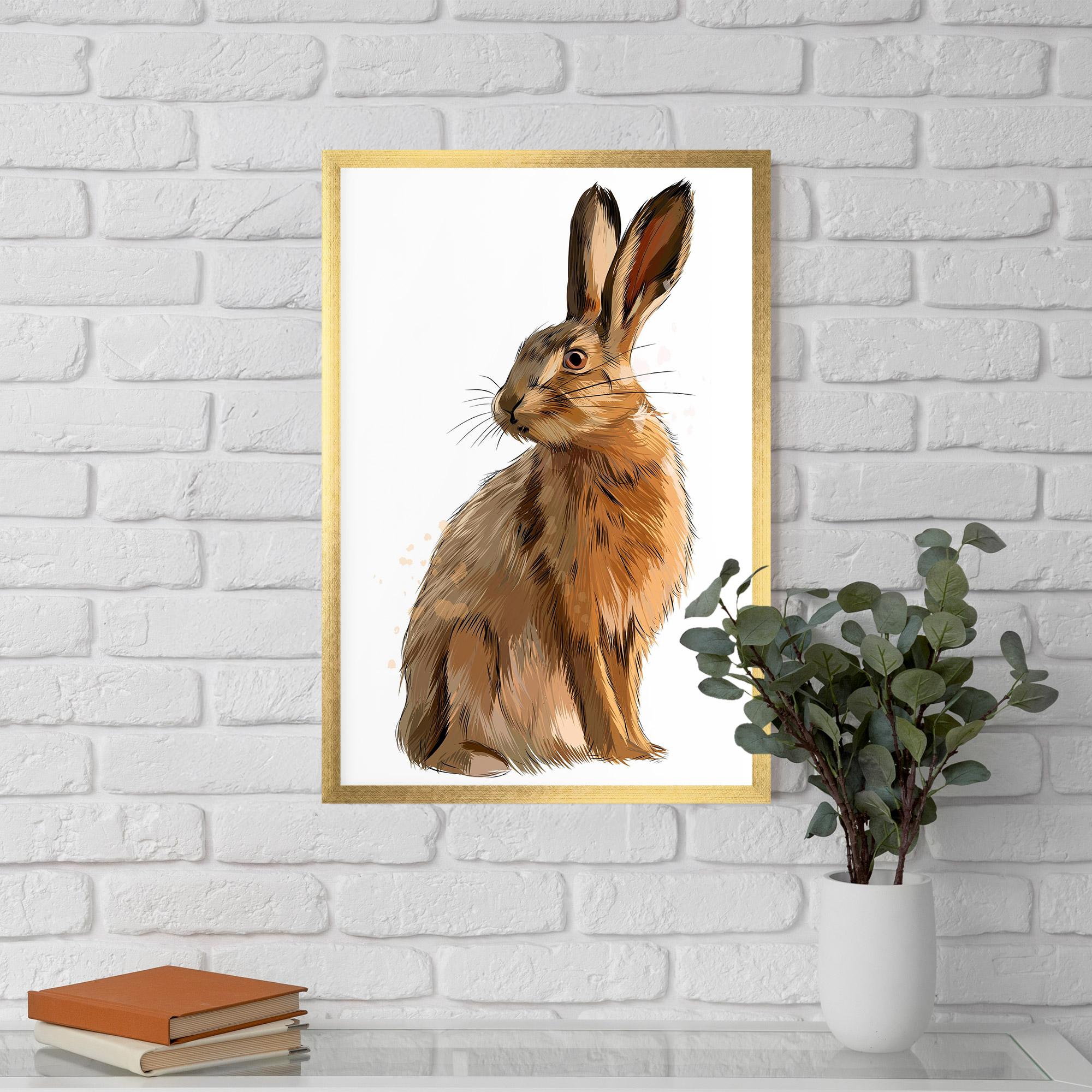 Gerahmte Poster Painted Bunny mockup 5