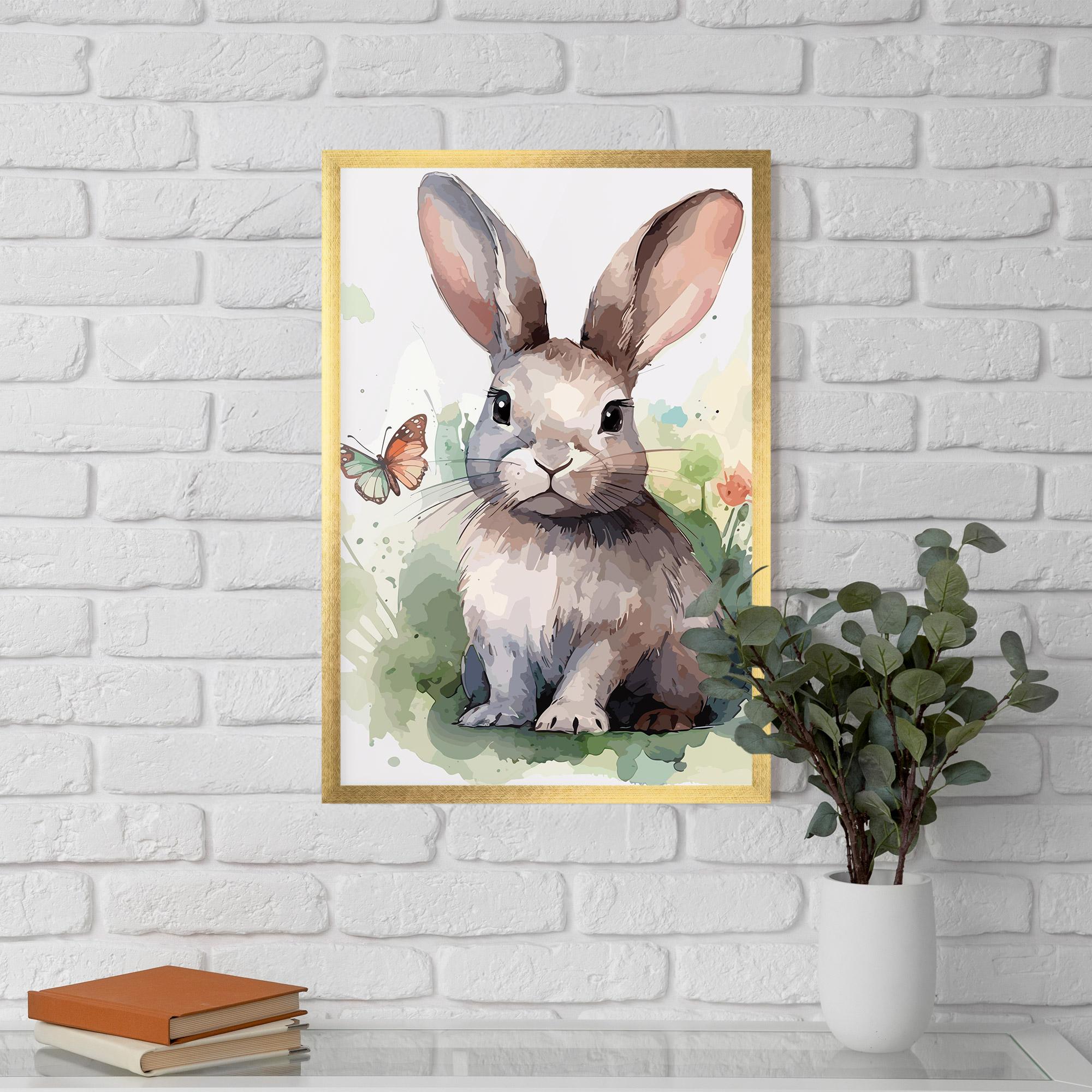 Gerahmte Poster Pretty Bunny Art mockup 5