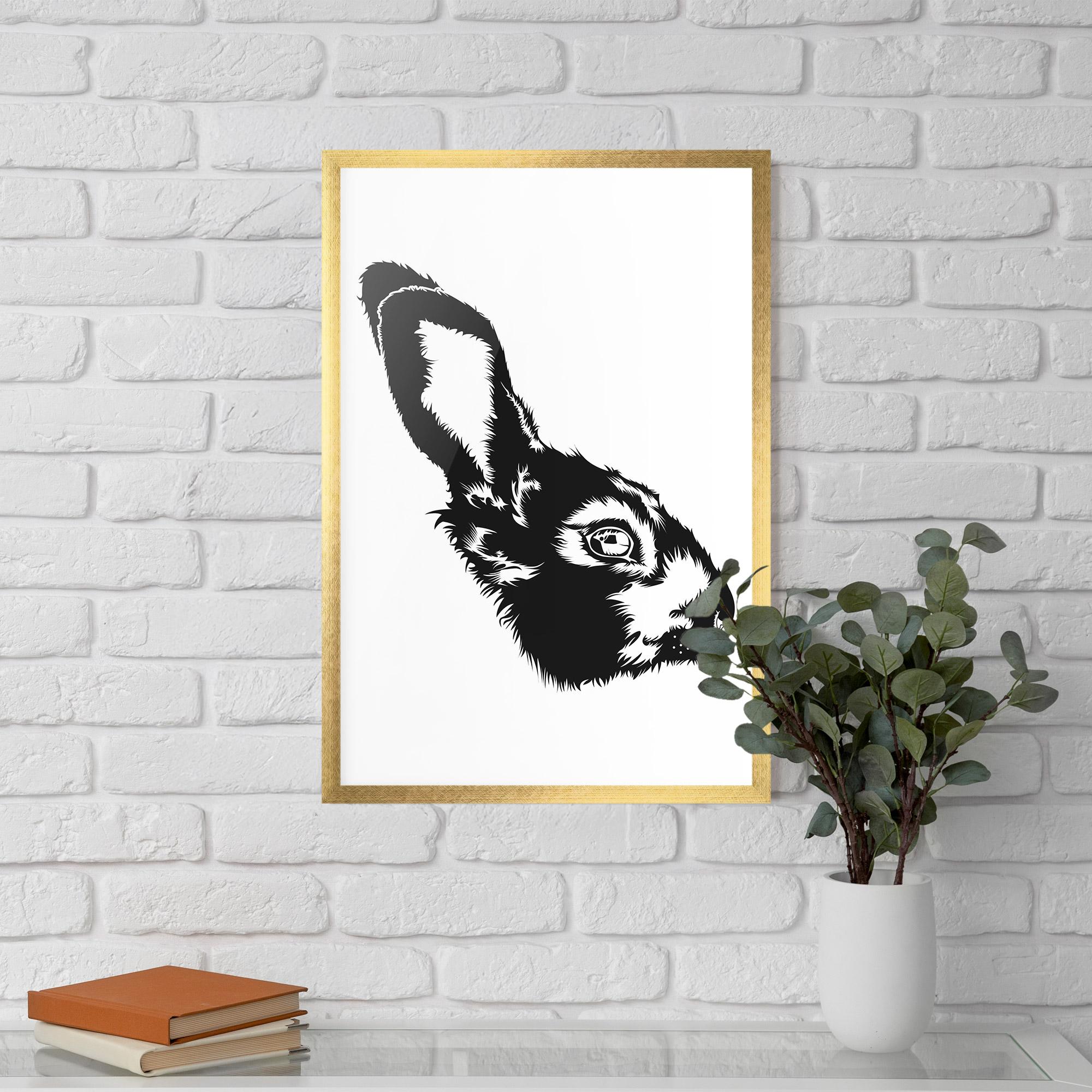 Gerahmte Poster Rabbit Head mockup 5