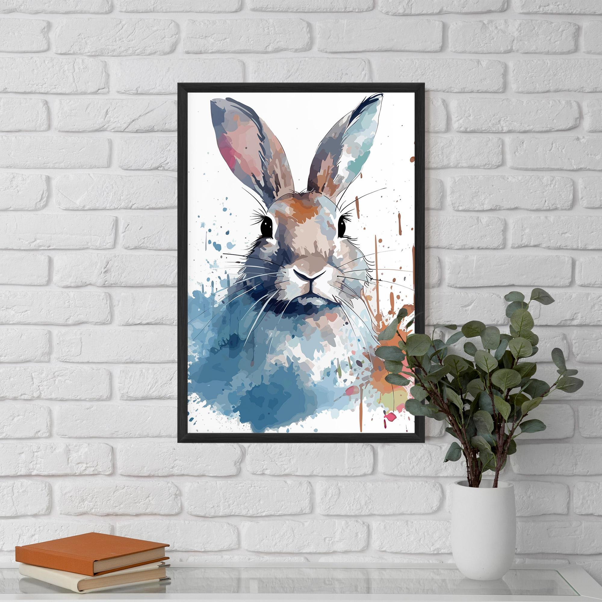 Gerahmte Poster Bunny Art Splash mockup 5