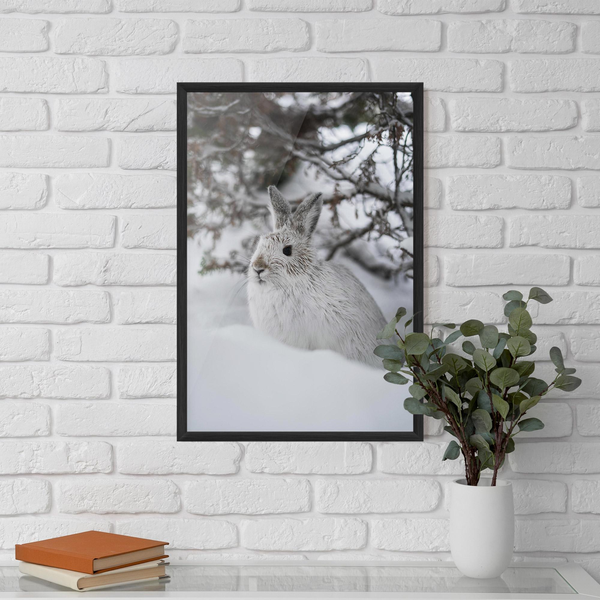 Gerahmte Poster Bunny In Snow mockup 5