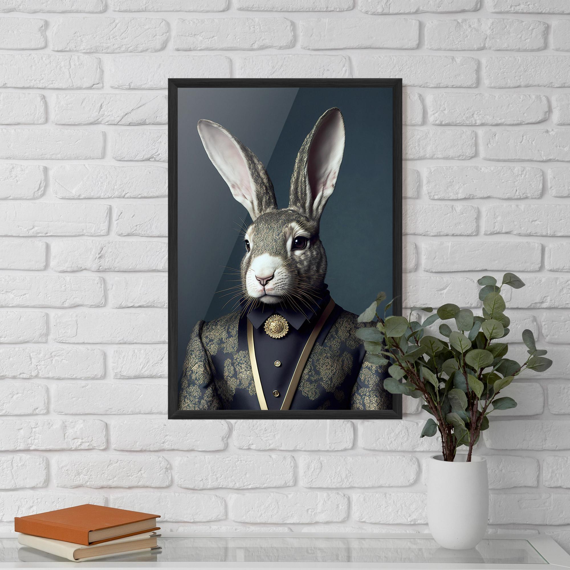 Gerahmte Poster Elegant Rabbit mockup 5