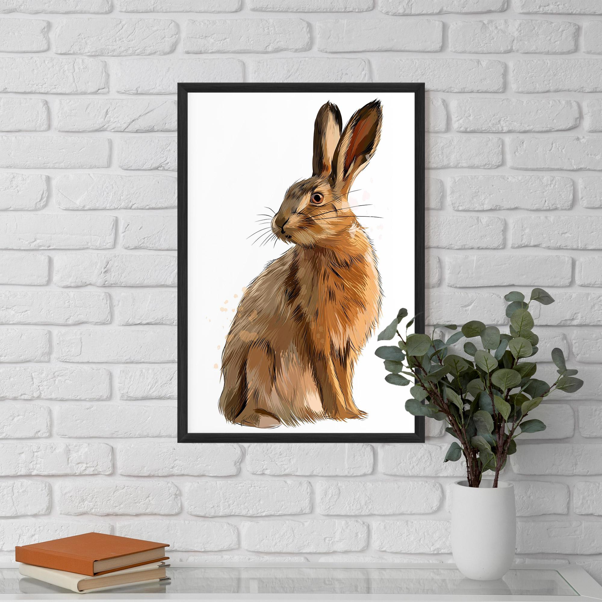 Gerahmte Poster Painted Bunny mockup 5
