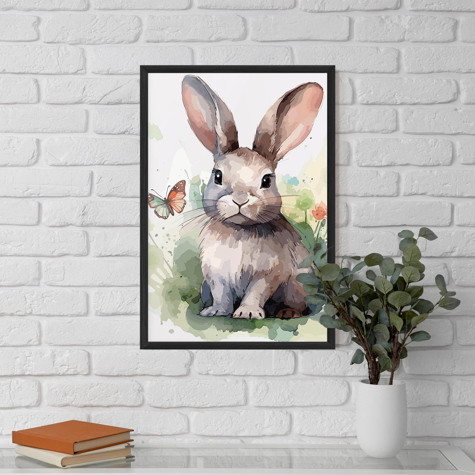 Gerahmte Poster Pretty Bunny Art mockup 5