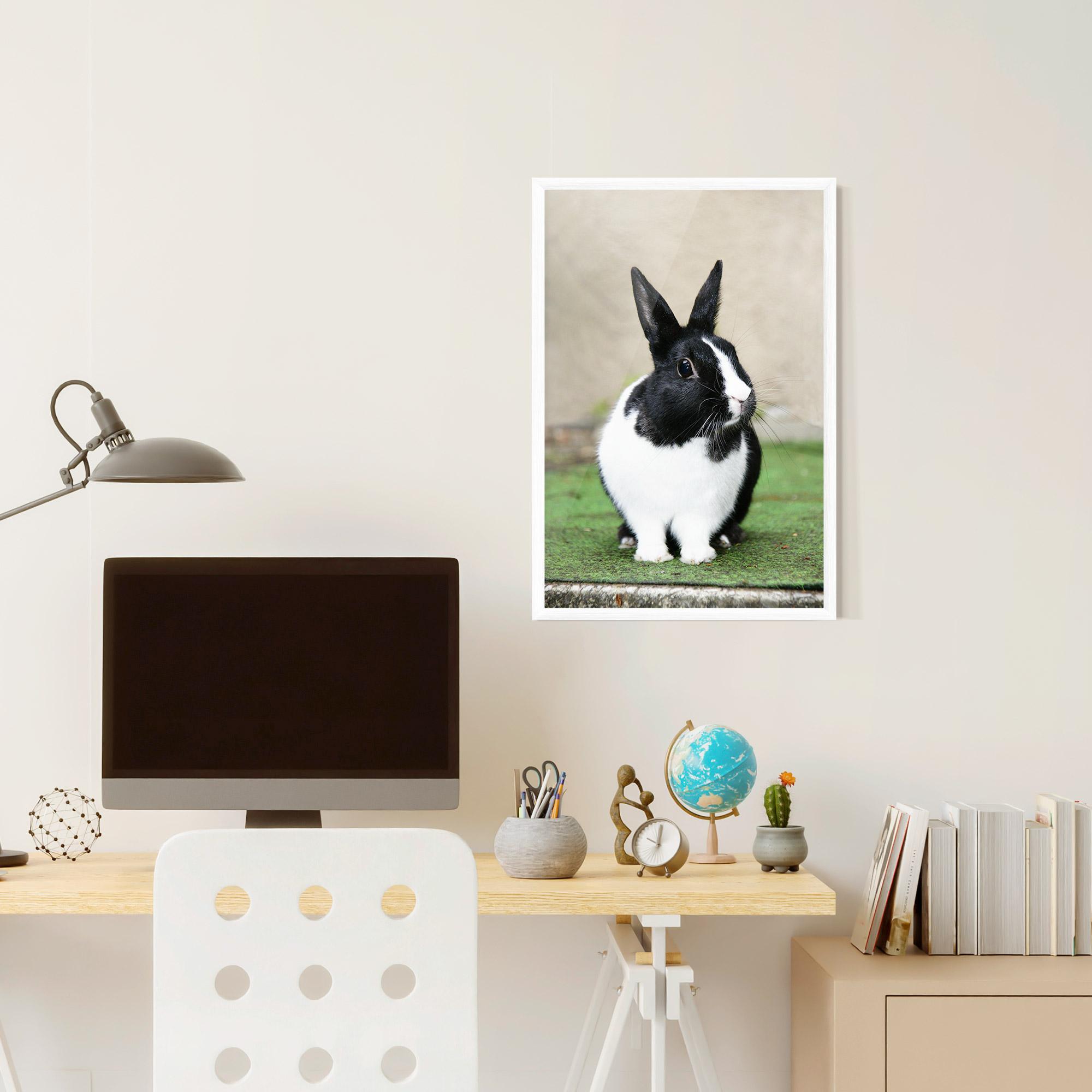 Gerahmte Poster Black Ear Rabbit mockup 6